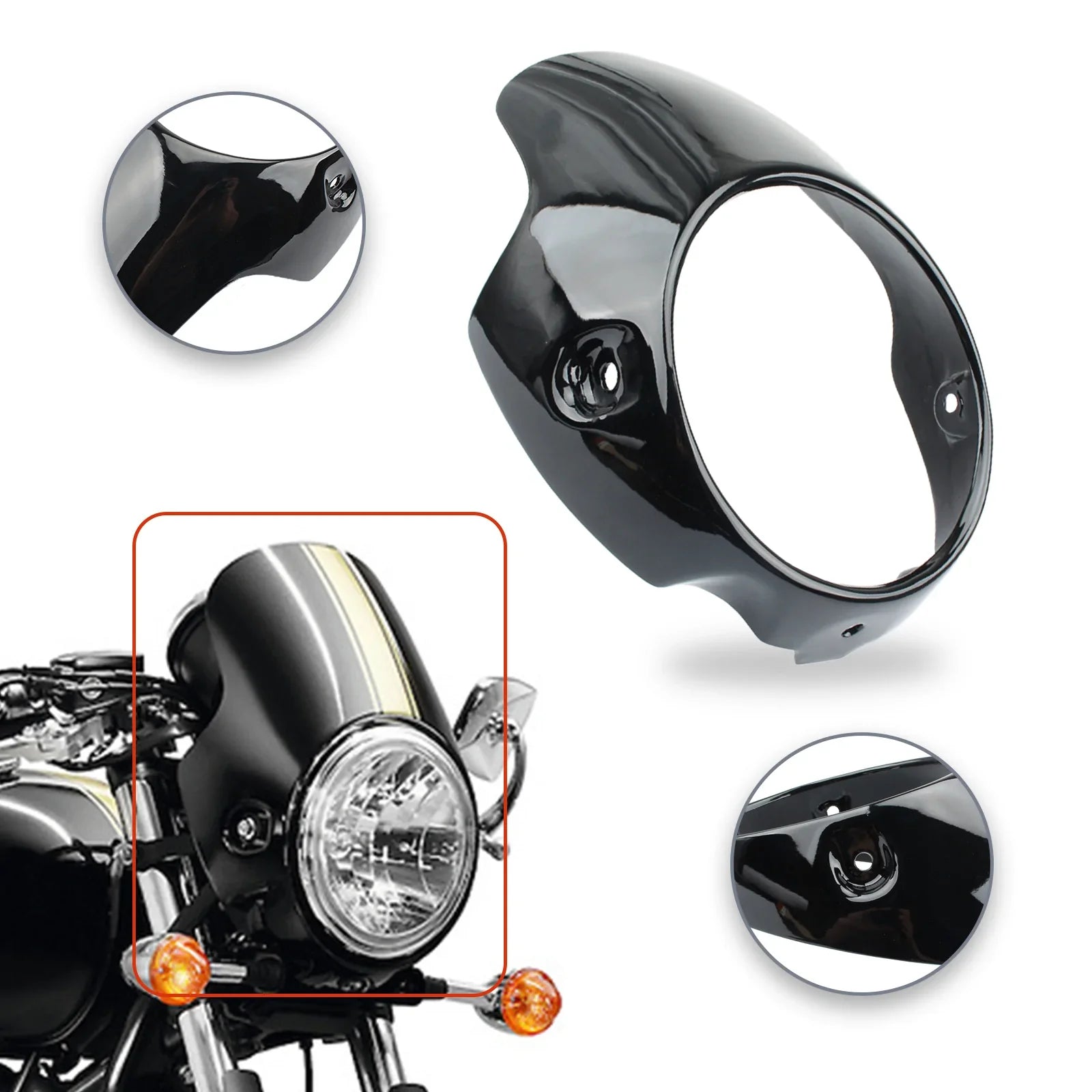 Couverture de pare-brise de carénage de phare pour CB150 Bonneville T100 Monster générique