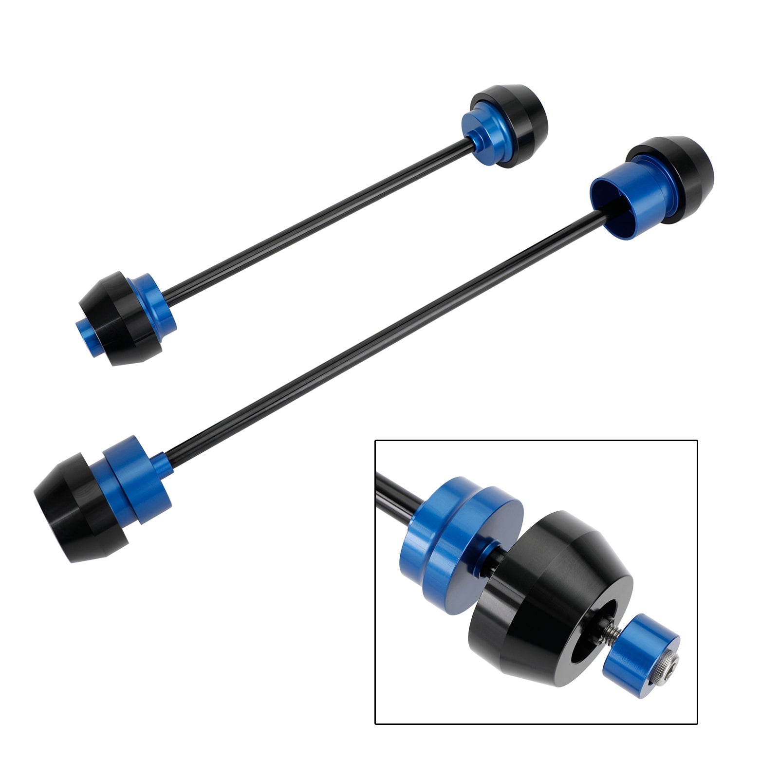 Deslizador de rueda de horquilla de eje trasero delantero CNC azul adecuado para Yamaha Yzf-R7 Yzf R7 21-23