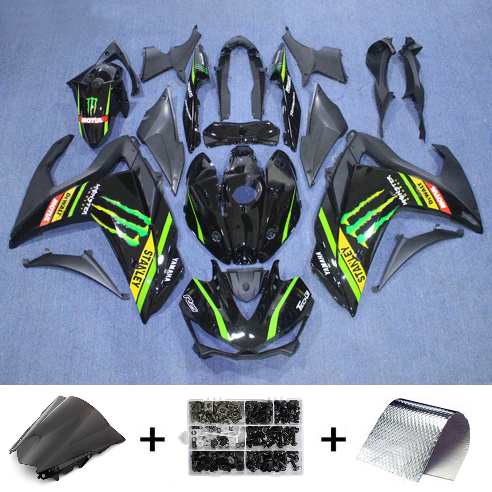 Zestaw owiewek Amotopart do Yamaha YZF-R3 2014-2018 R25 2015-2017 Generic