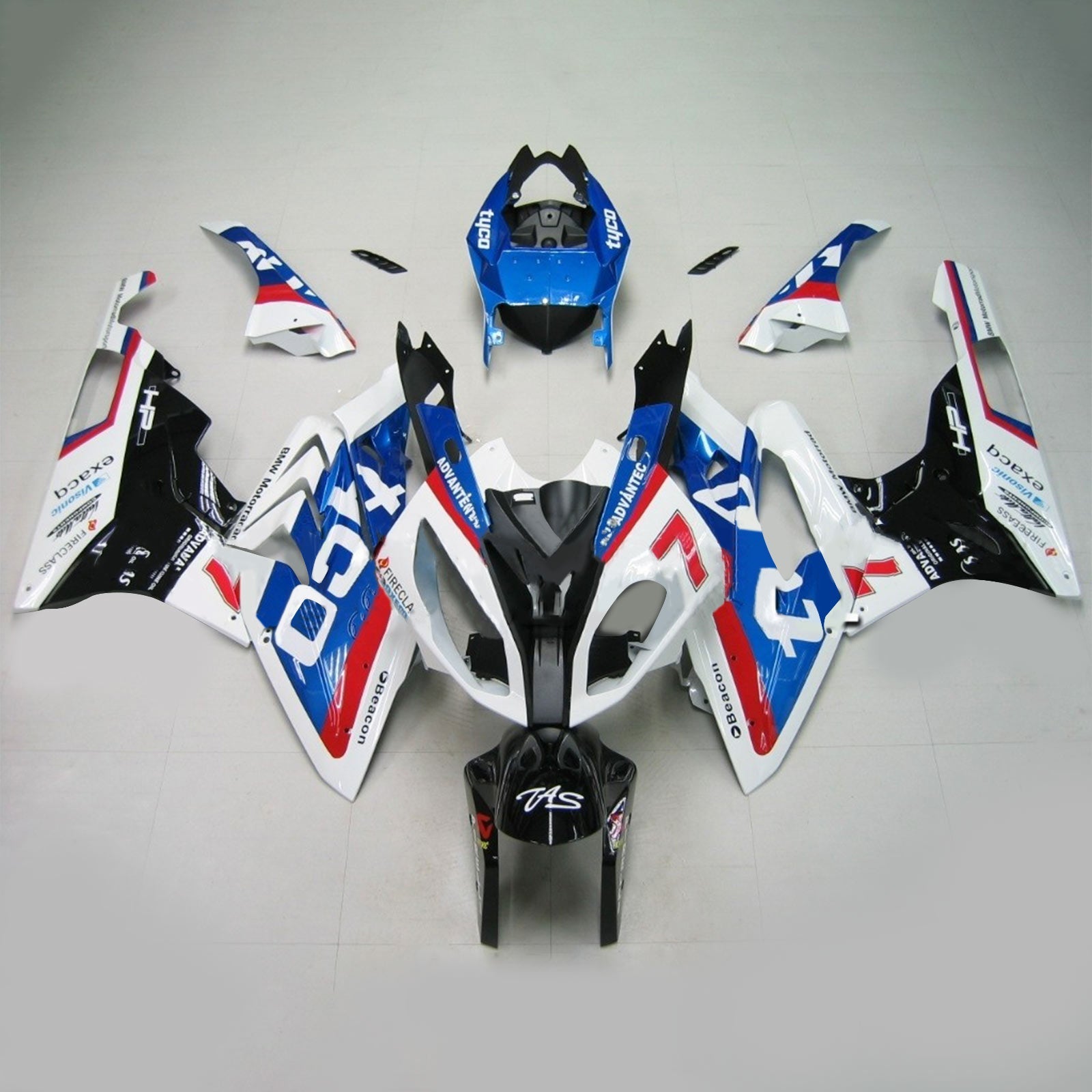 Kit de carenado de inyección de carrocería de plástico ABS genérico para BMW S1000RR 2015-2016