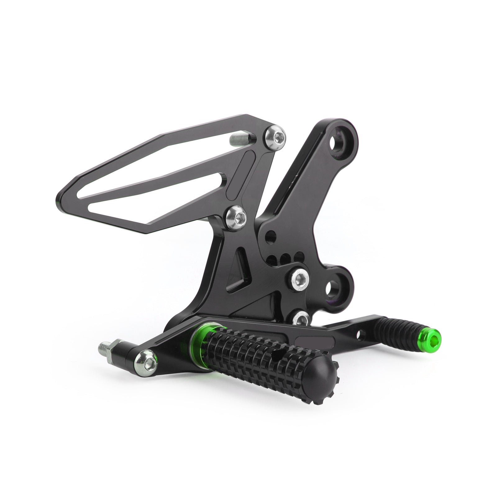 Commandes reculées CNC Alu Repose-pieds Vert Fit pour Kawasaki Ninja EX 250 / 400 2018-2020 Generic