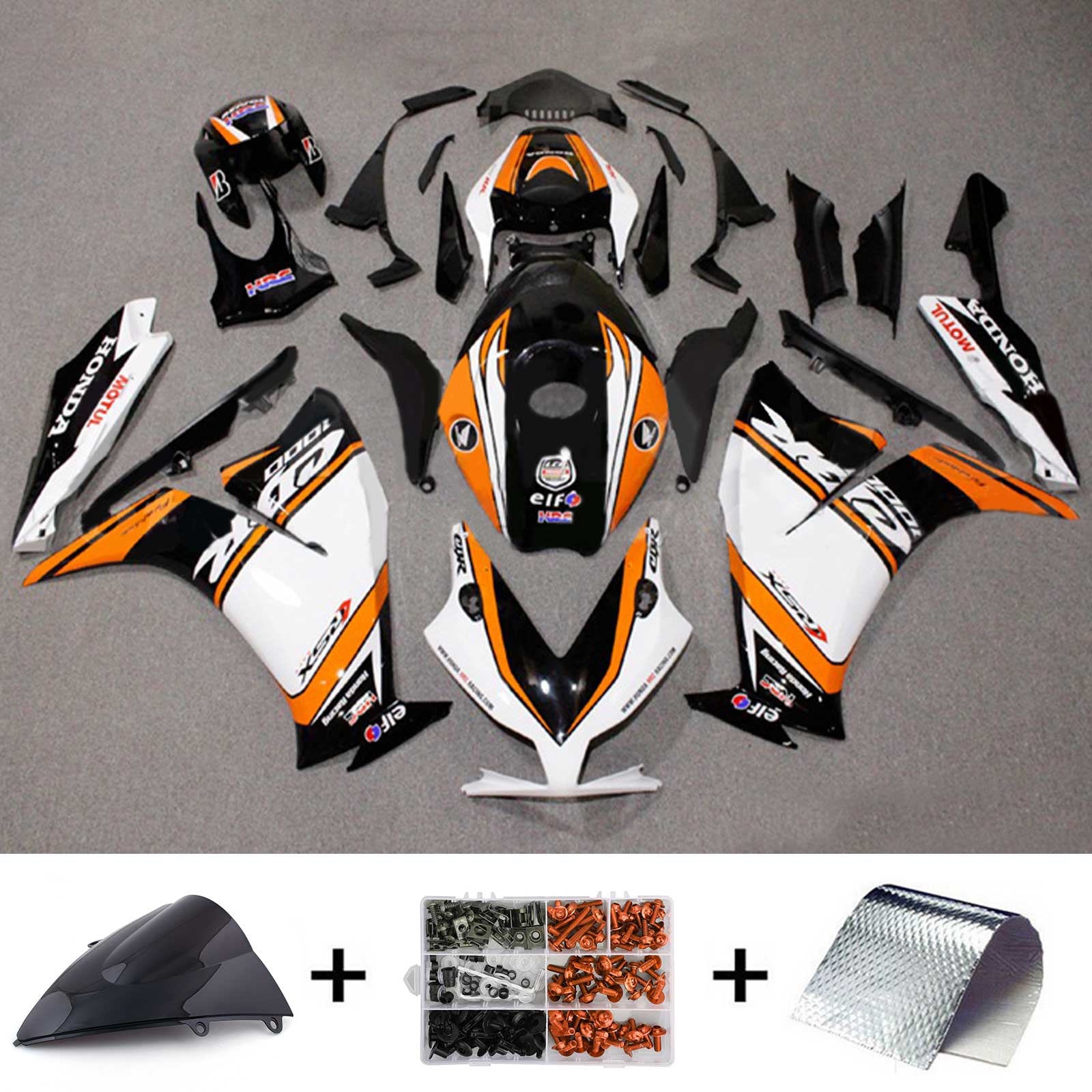 Amotopart Honda CBR1000RR 2012-2016 ABS muovinen korin suojasarja