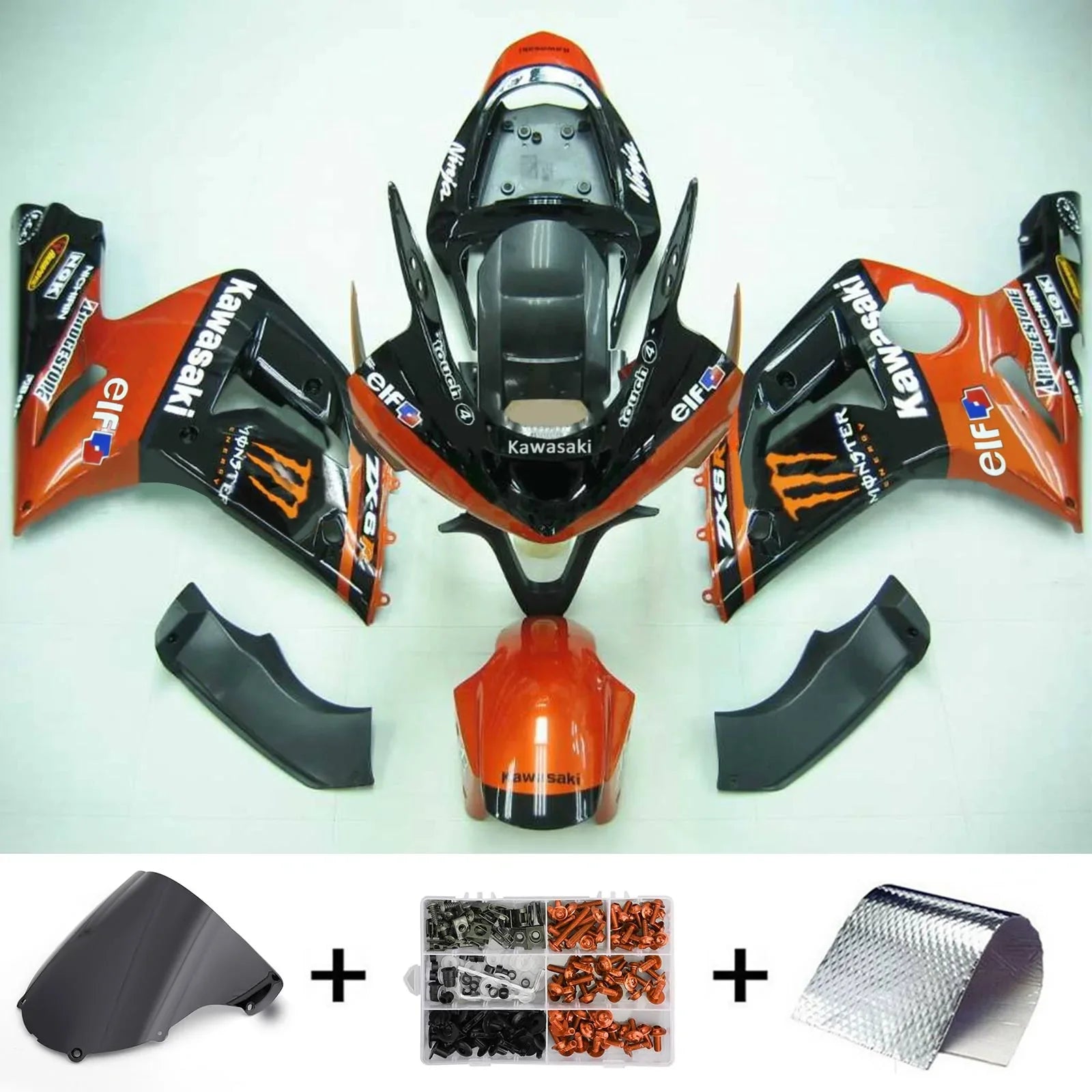 Amotopart kuipset voor Kawasaki ZX6R 636 2003-2004 Generiek