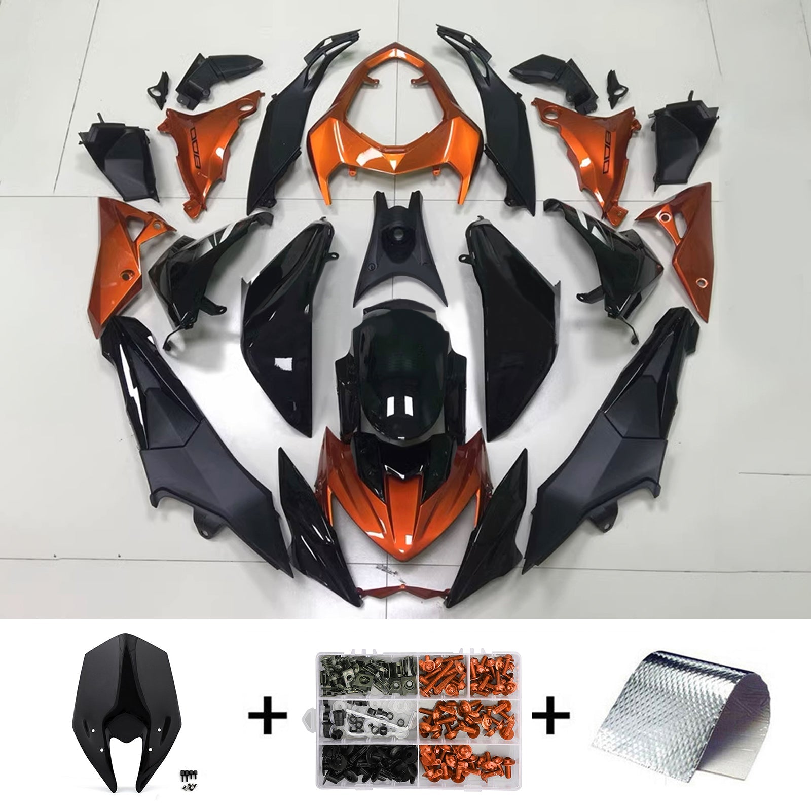 Amotopart Kawasaki Z800 2013-2018 Kit Carénage Carrosserie Plastique ABS