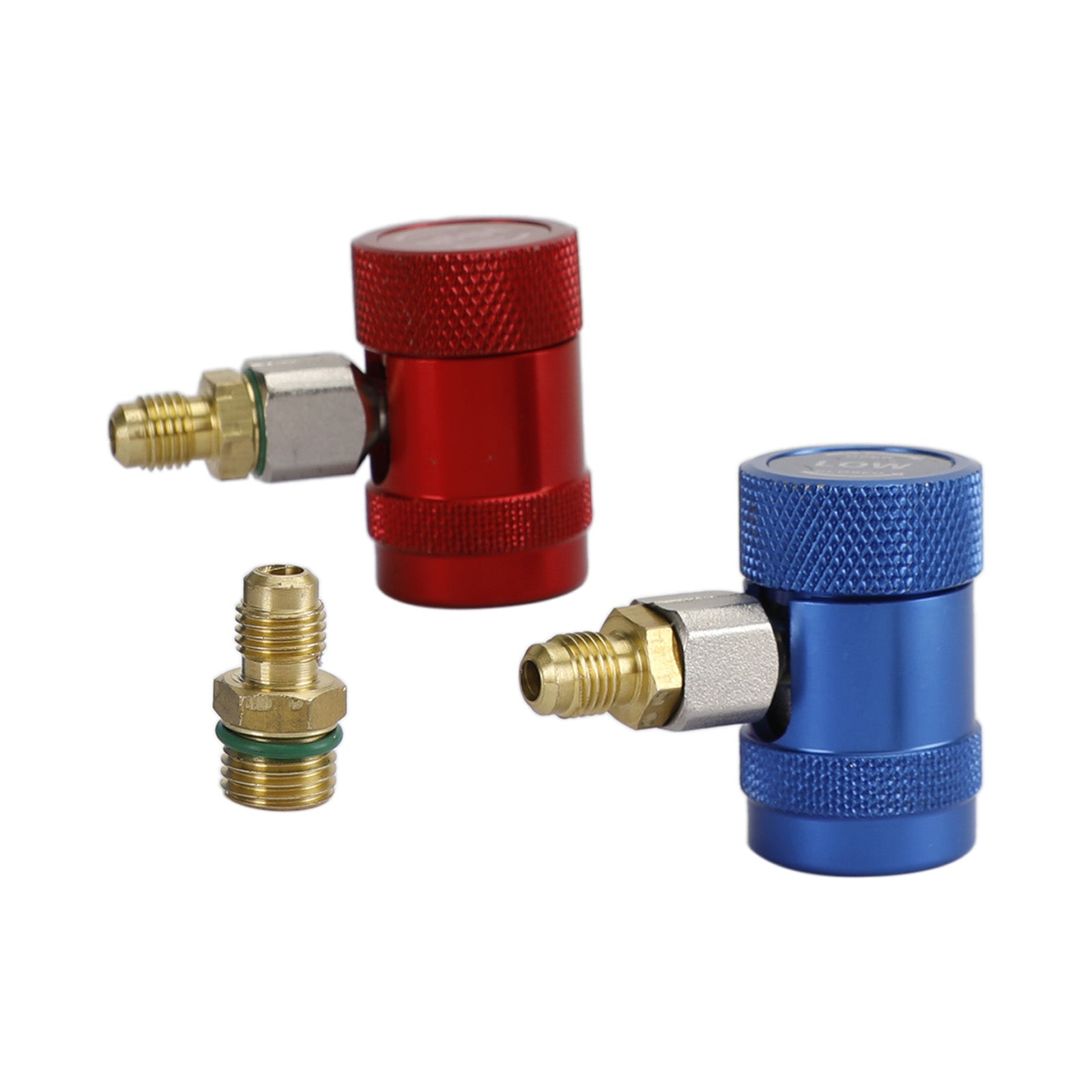 Adattatore attacco rapido A/C R134A Connettore collettore da 1/4" Sae Hvac Lato alto e basso