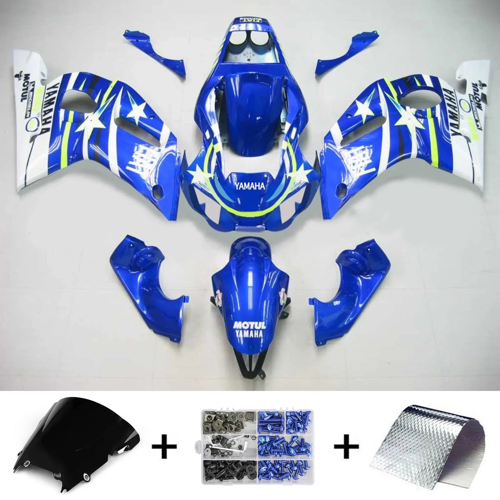 Kit de carenado Amotopart para Yamaha YZF 600 R6 1998-2002 Genérico