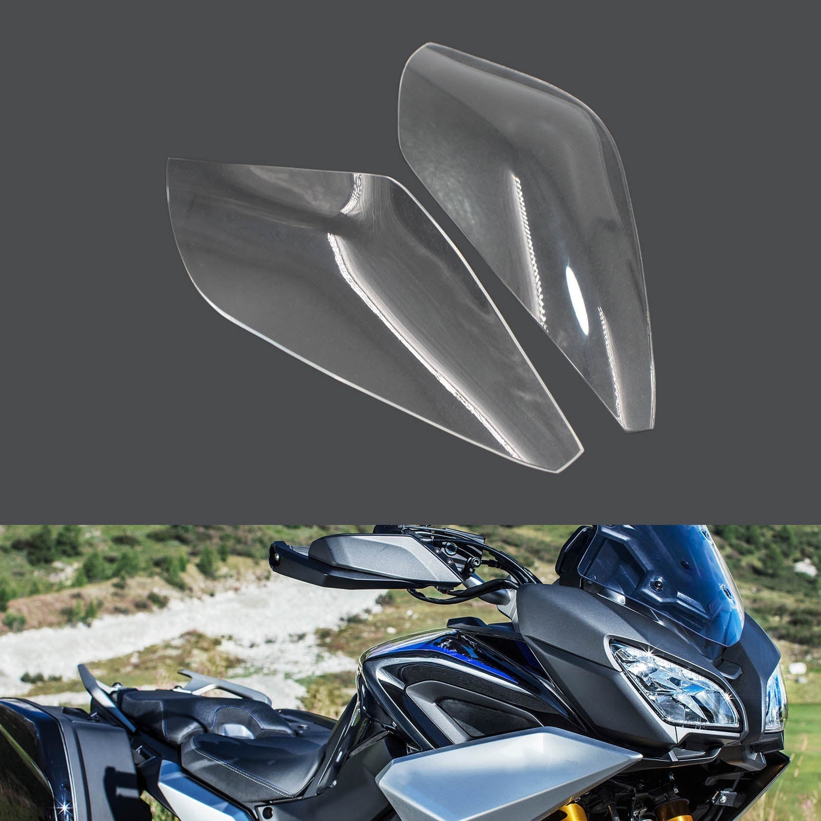 Protezione della lente del faro anteriore adatto a Yamaha MT-09 FJ 09 Tracer 16-18 ? Fumo generico