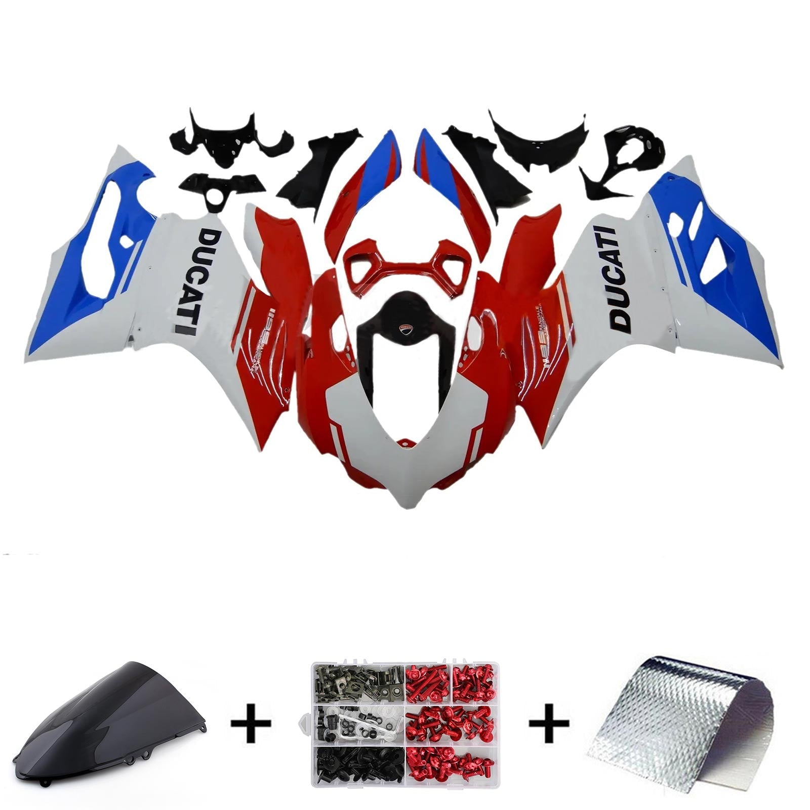 Amotopart Ducati 1199 899 2012-2015 Kit Carénage Carrosserie Plastique ABS