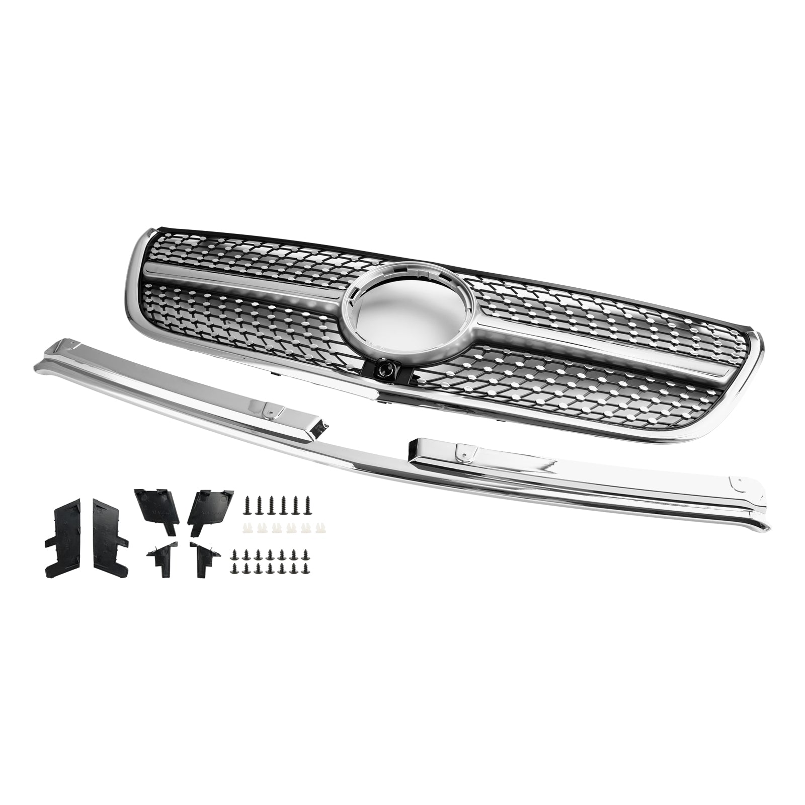 Timanttipuskurin säleikkö Mercedes Vitoon W447 2015-2019 GT-tyyli