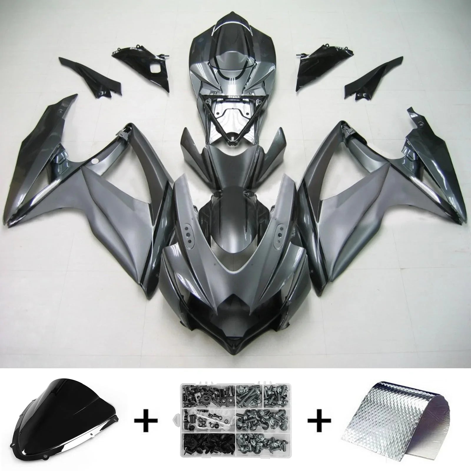 Amotopart Suzuki GSXR 600/750 2008-2010 Kit carena carrozzeria in plastica ABS K8