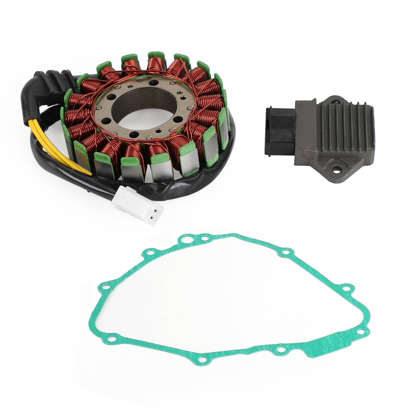 Bobine Magnétique Stator + Régulateur de Tension + Joint d'Assemblage pour Honda CBF 600 F/CB 600 F Hornet 1991-2002