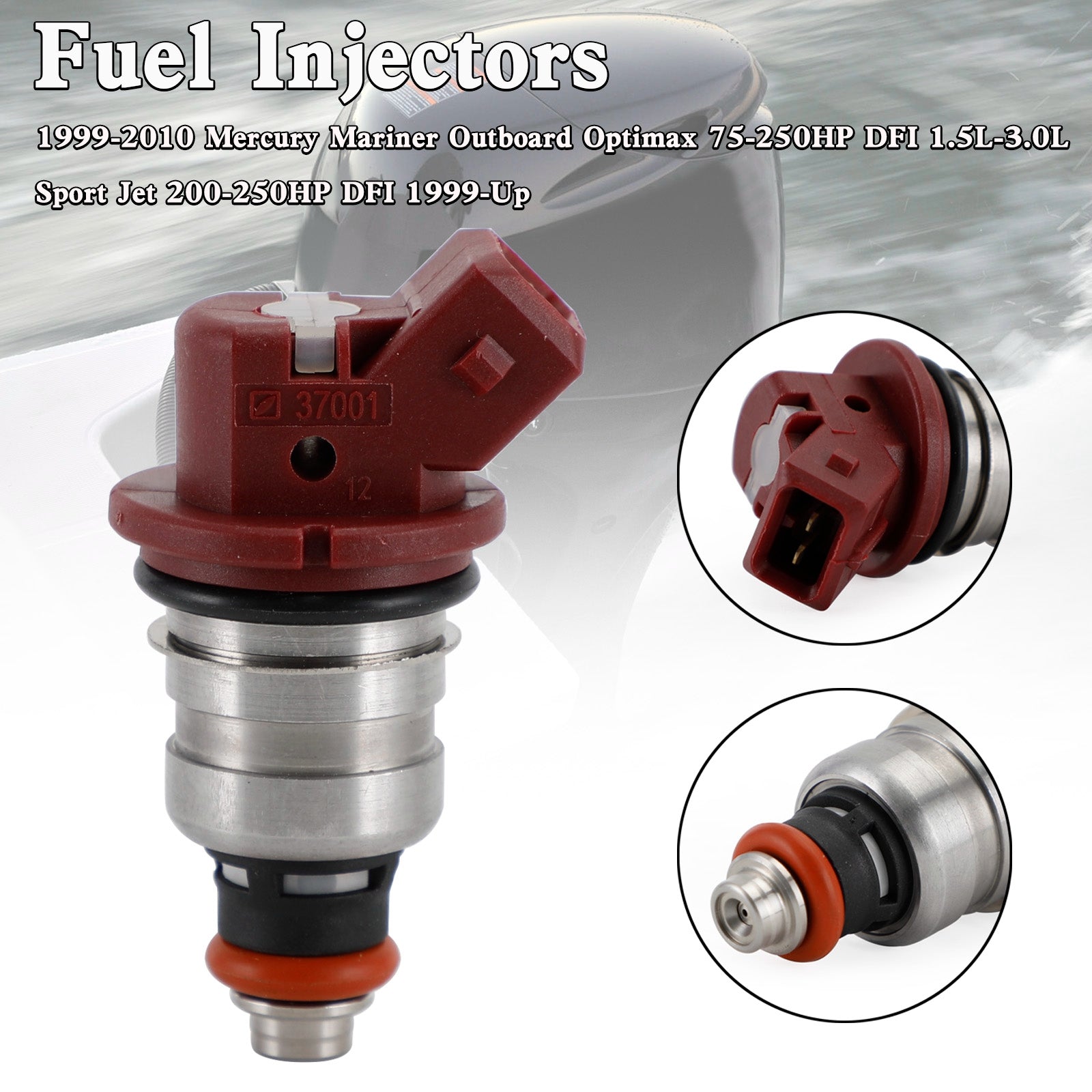 75-90-115-200-225 Mercury fuoribordo Mariner 804528 Iniettori di carburante 37001