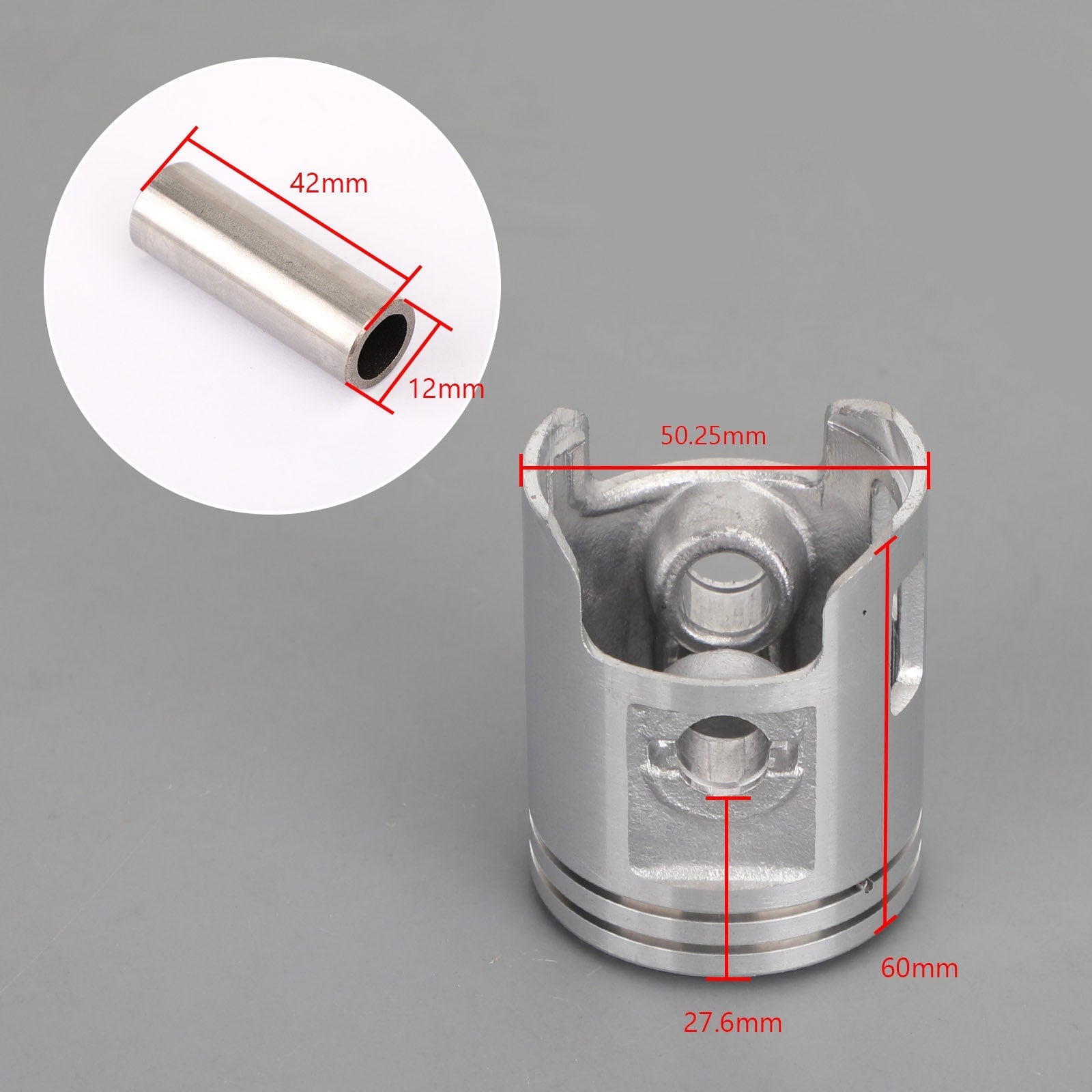 Kit di clip per segmenti di pistone per Yamaha JOG 90 91-97 Ya90 Asse 90 90-97 STD (50 mm) 0,25 mm (50,25 mm) 0,50 mm (50,50 mm)