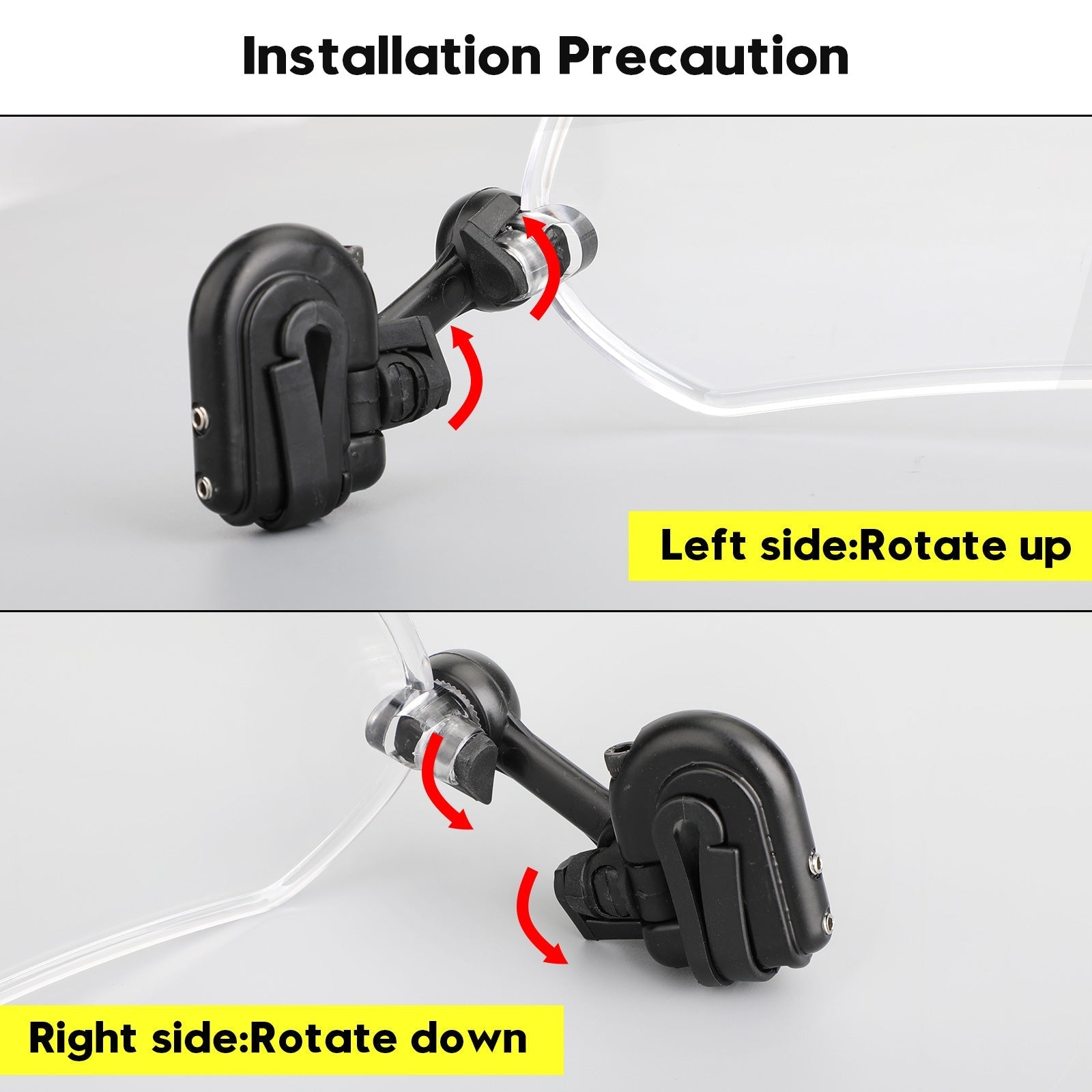 Clip regolabile in moto sul deflettore del vento di espansione del parabrezza