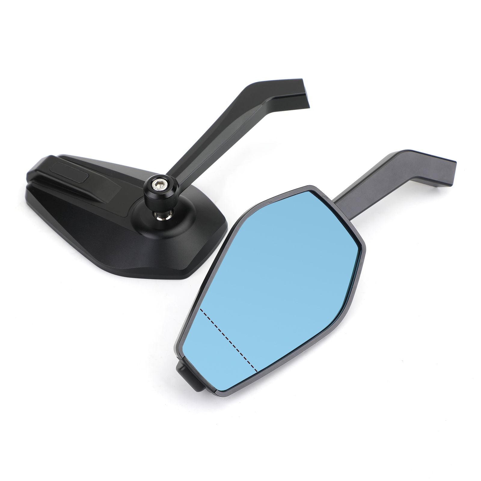 Universele motorfiets achteruitkijkspiegel CNC ALU 8 mm 10 mm voor generieke Custom Chopper Cruiser