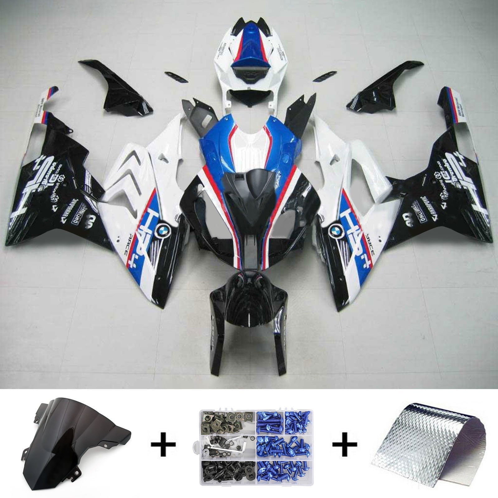 Amotopart Kit de Carenado para BMW S1000RR 2015-2016 Carrocería Plástico ABS Genérico