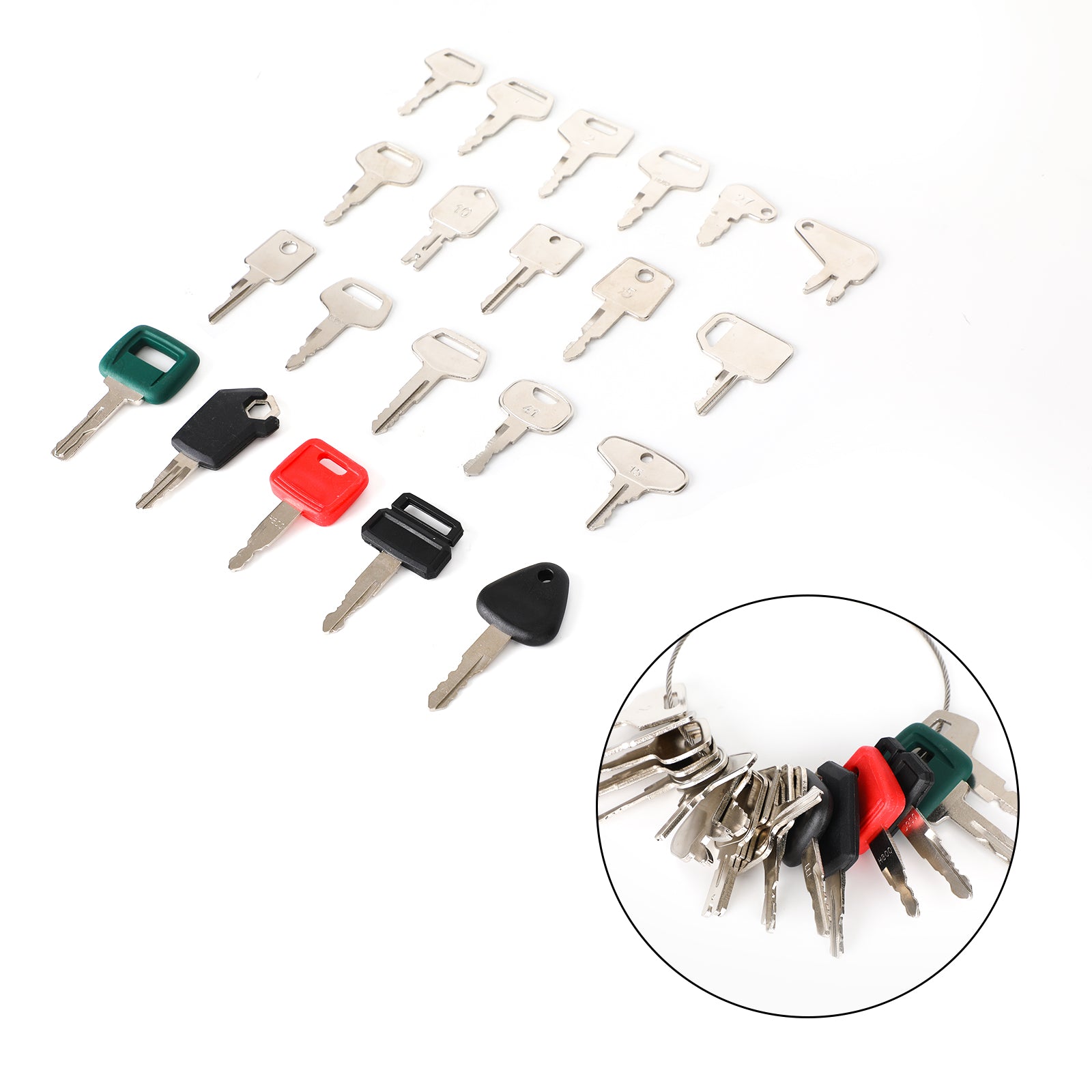 21 contactsleutels voor zware bouwmachines voor Case Jd Volvo Jcb Komatsu