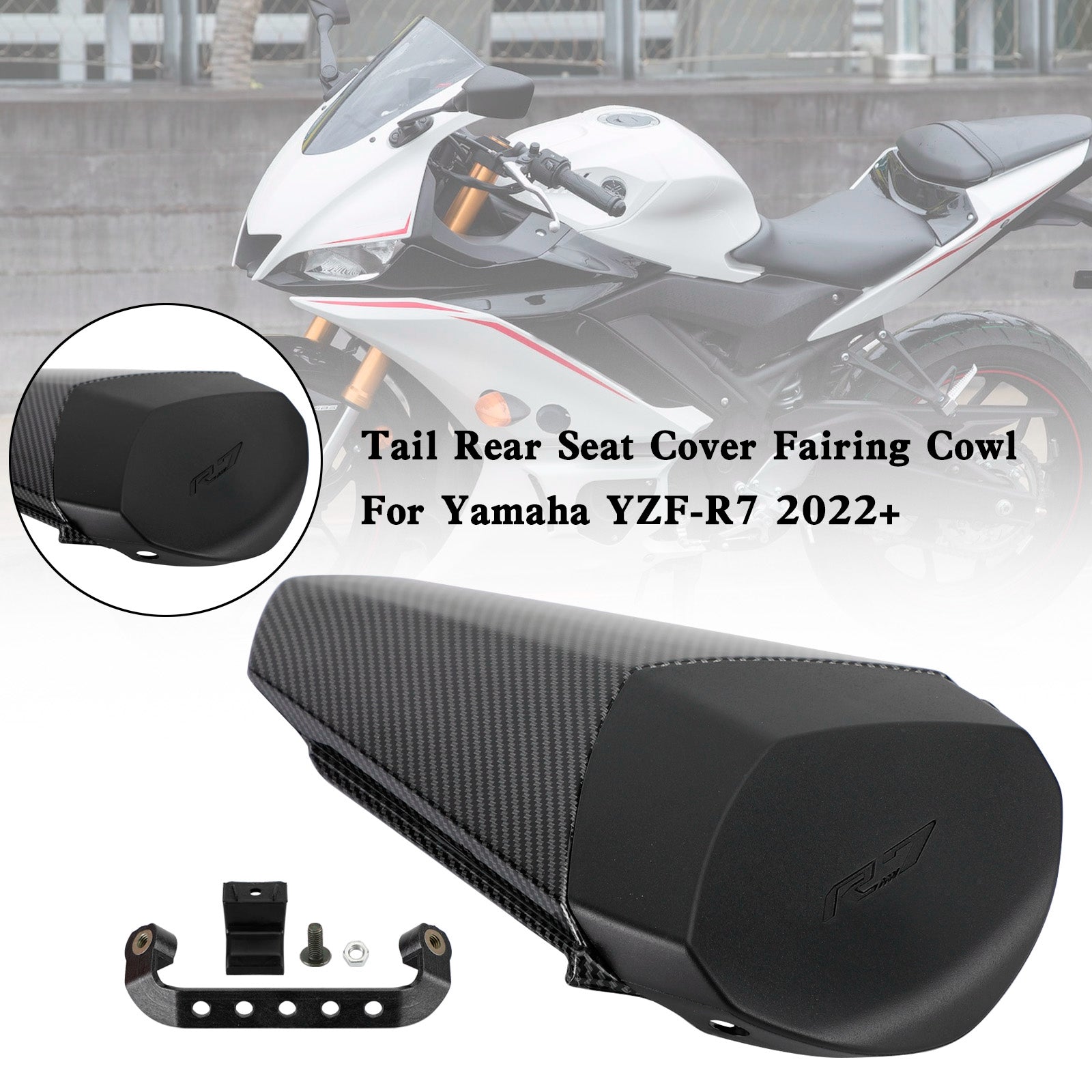 2022 YAMAHA YZF-R7 YZF R7 Cubierta de carenado del asiento trasero trasero