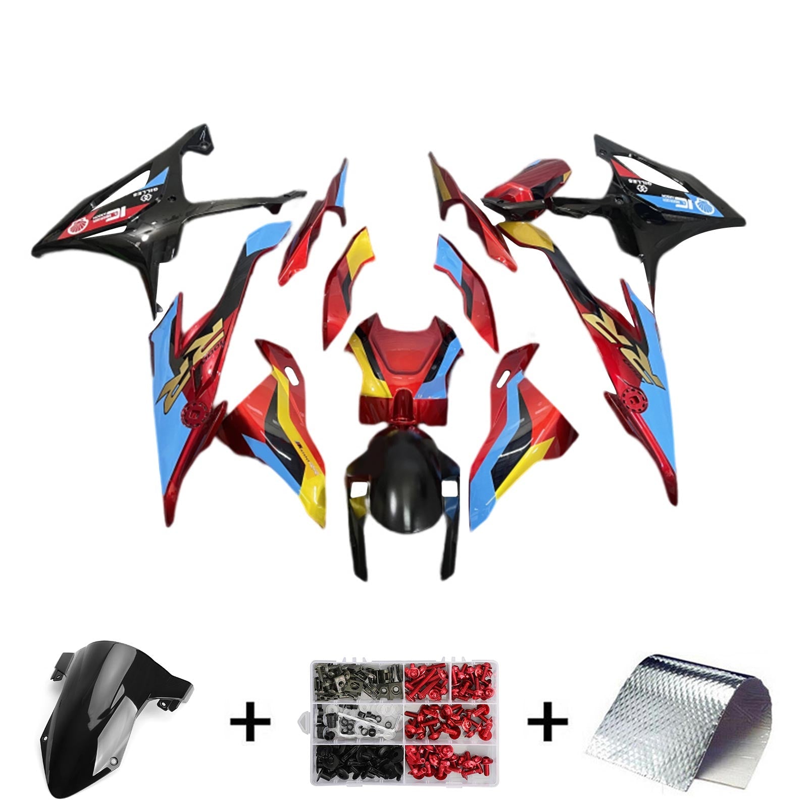 Amotopart BMW M1000RR S1000RR 2019-2022 Kuipset Carrosserie ABS Kunststof