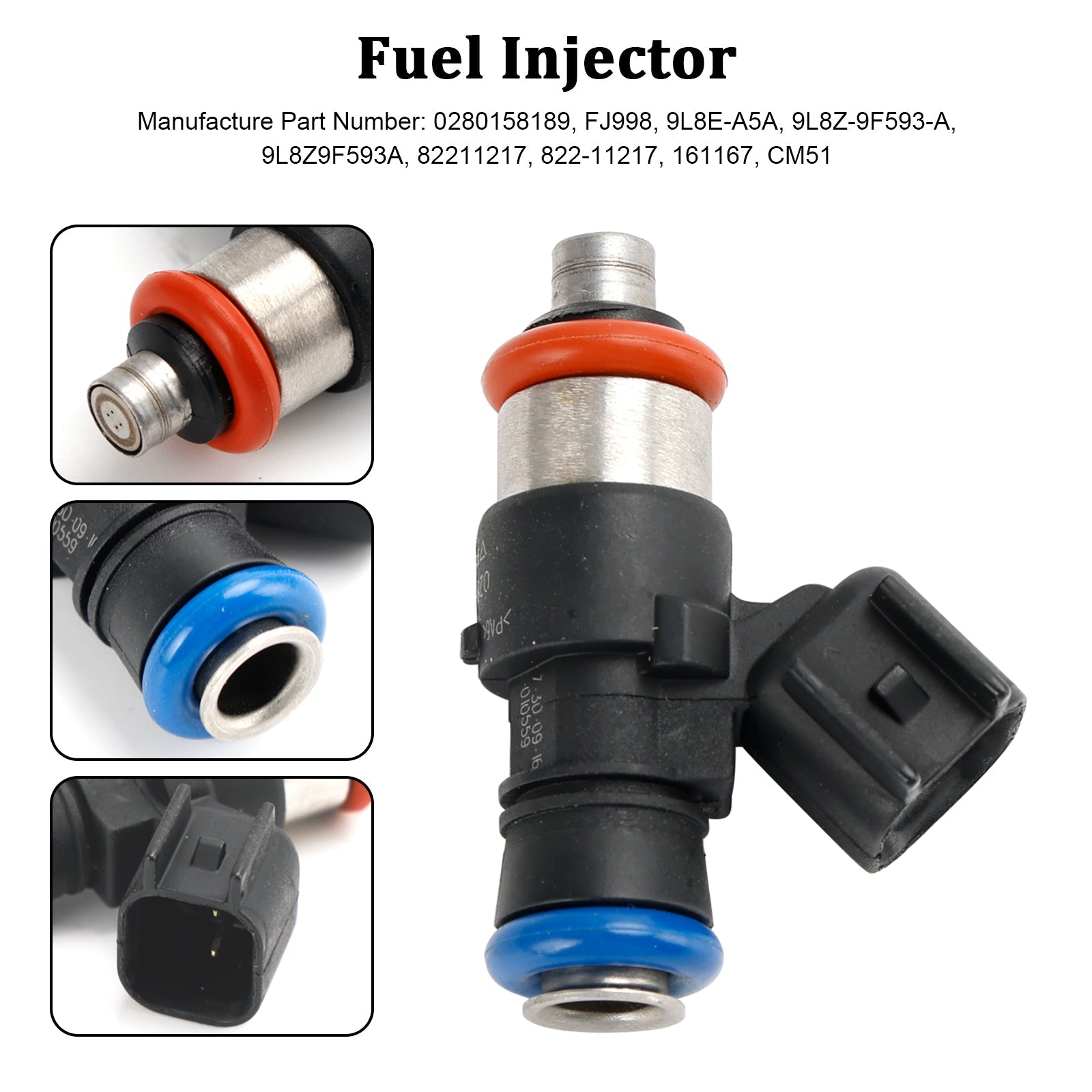 Injektor za gorivo 0280158189 Prilagojeno Ford Escape Fusion Mazda 3.0L V6, 1 kos