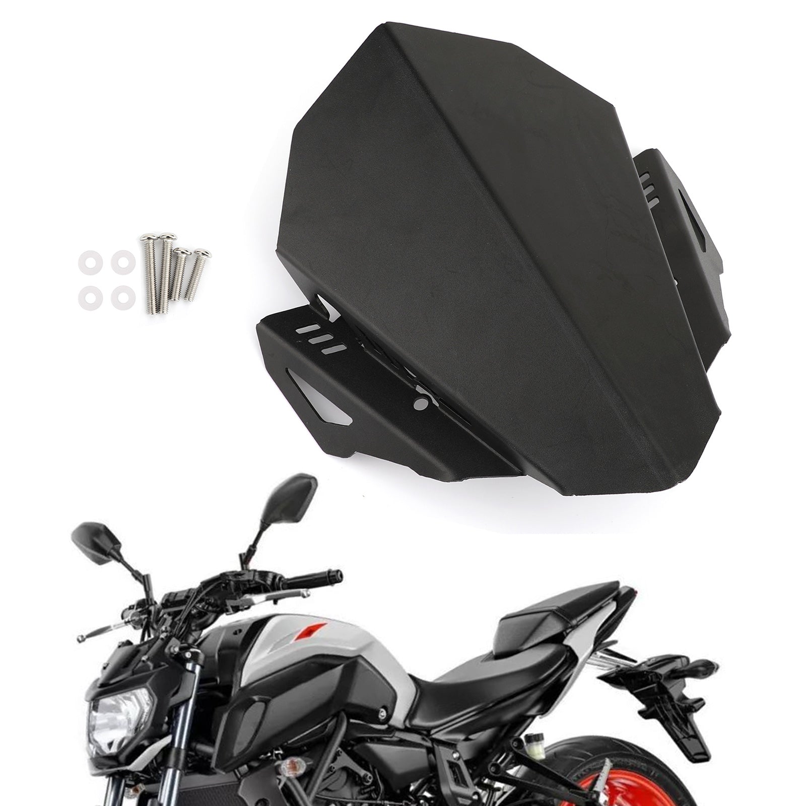 Parabrezza in alluminio per Yamaha MT-07 2018 2019 Parabrezza MT07 CNC Deflettore generico