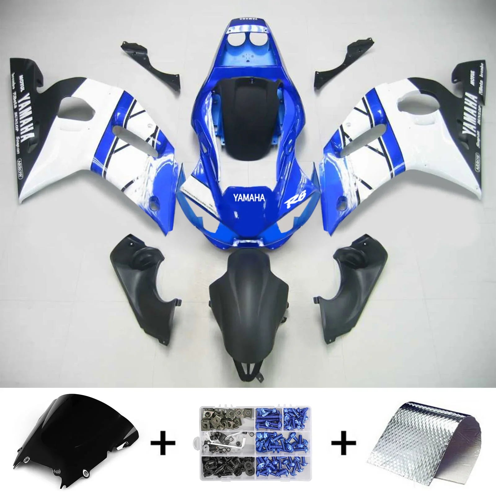 Kit de carénage Amotopart pour Yamaha YZF 600 R6 1998-2002 Générique