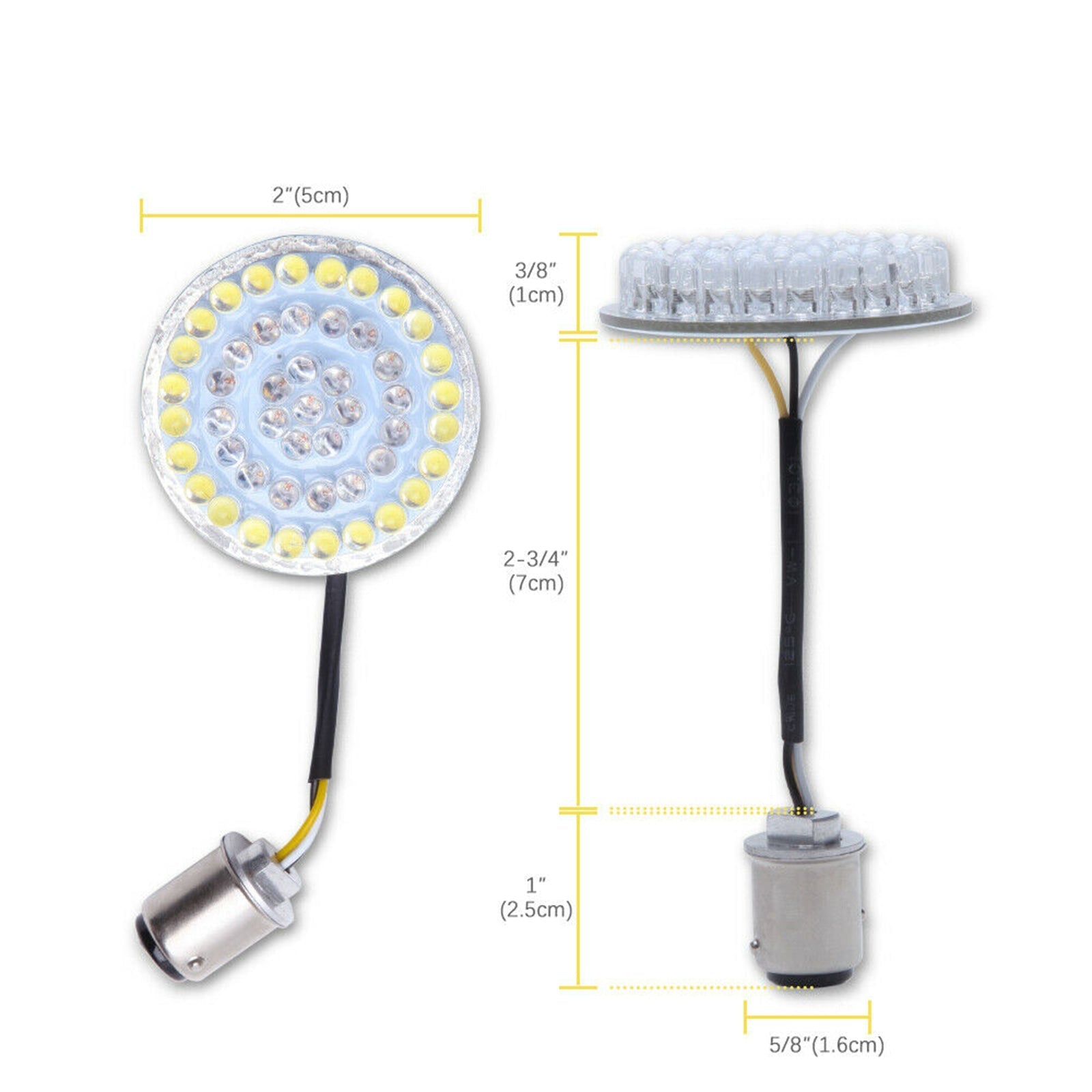 2 stuks 1157 LED-knipperlichten voor Dyna Softail Street Glide Road King Generiek