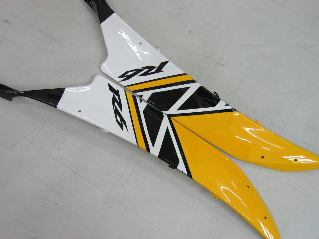 Amotopart kuip injectie plastic kit voor YAMAHA YZF-R6 2006 2007 geel wit generiek