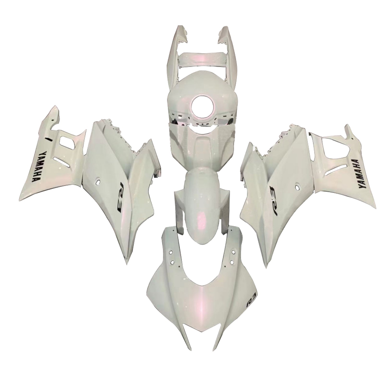 Amotopart Yamaha YZF-R3 R25 2019-2021 Kit Carénage Carrosserie Plastique ABS