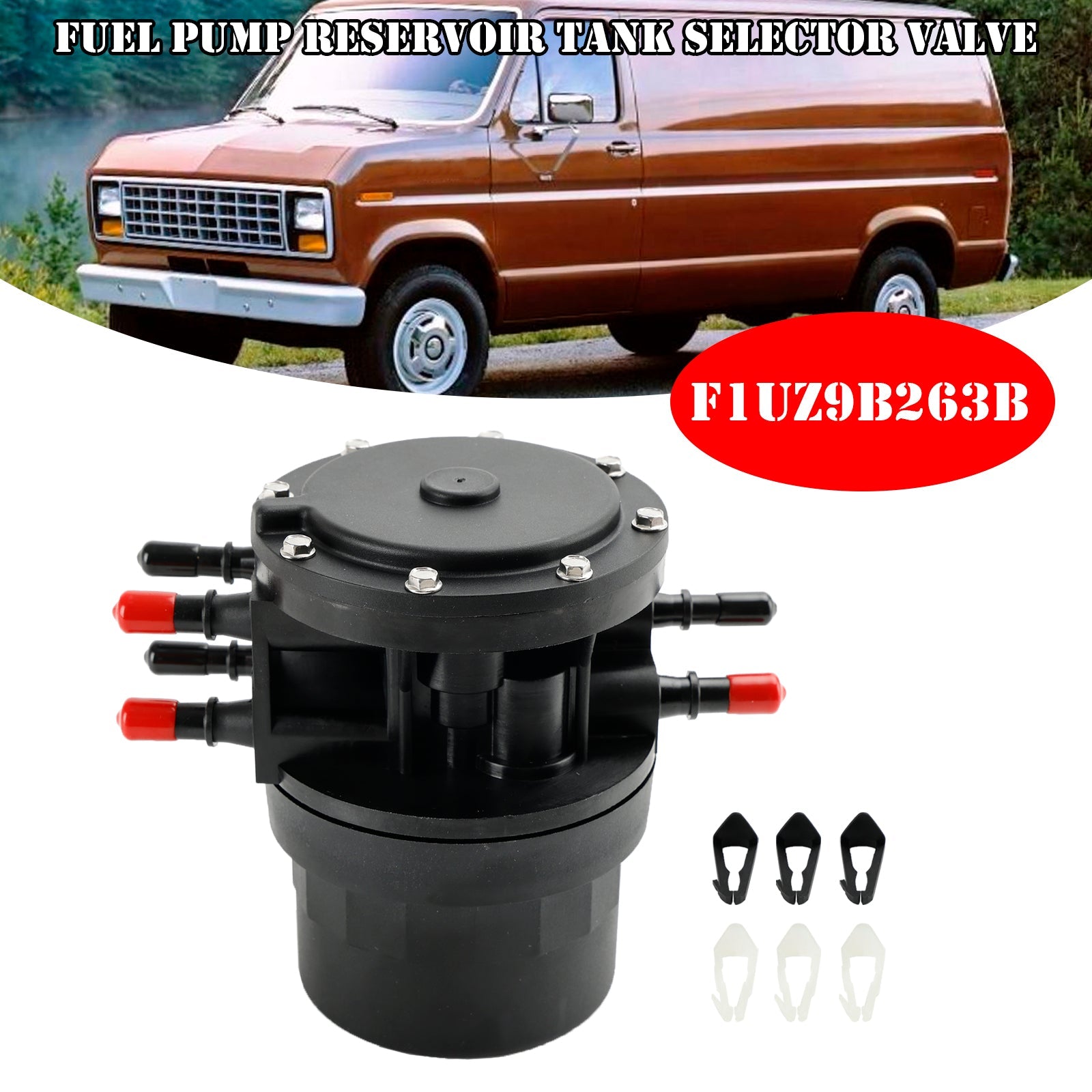 1988-1996 Ford E-150 E-250 E-350 Brandstofpomp Tank Tankkeuzeschakelaar F1UZ9B263B