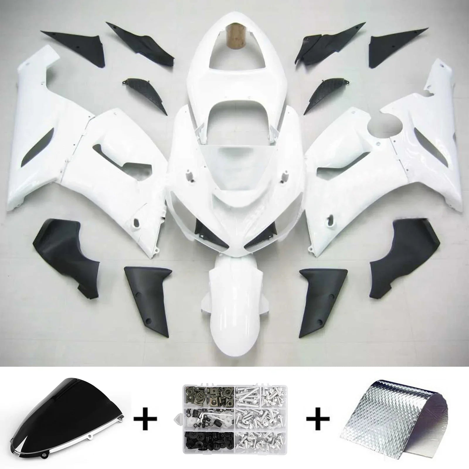 Amotopart Fairing Zestaw dla Kawasaki ZX6R 636 2005-2006 Ogólny