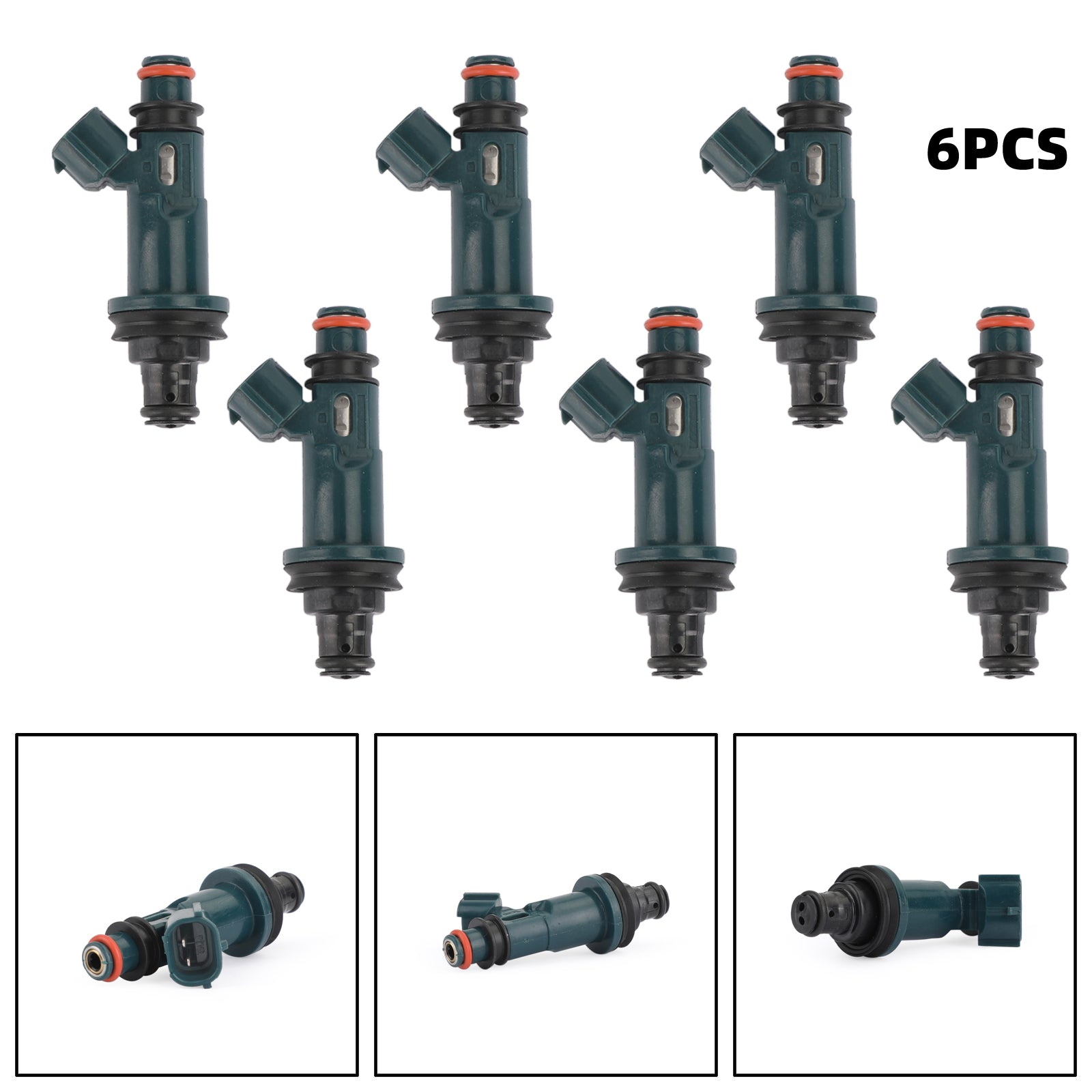 6 pezzi iniettore carburante adatto per 01-03 Highlander Toyota 99-03 RX300 Lexus 23250-20020 generico