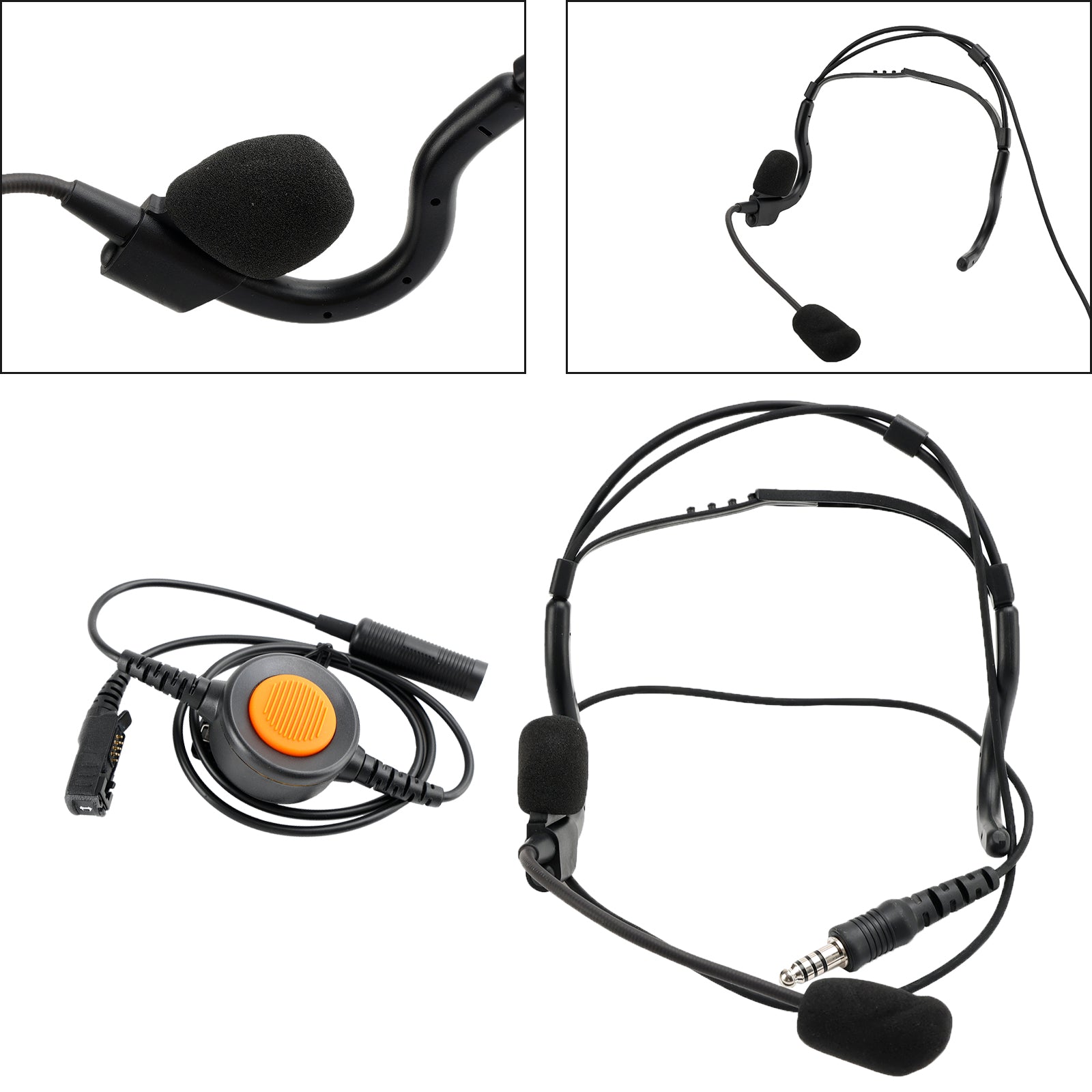 7.1-C8 tactische headset met grote grip aan de achterzijde voor XPR3300/3500 XIRP6600/P6620