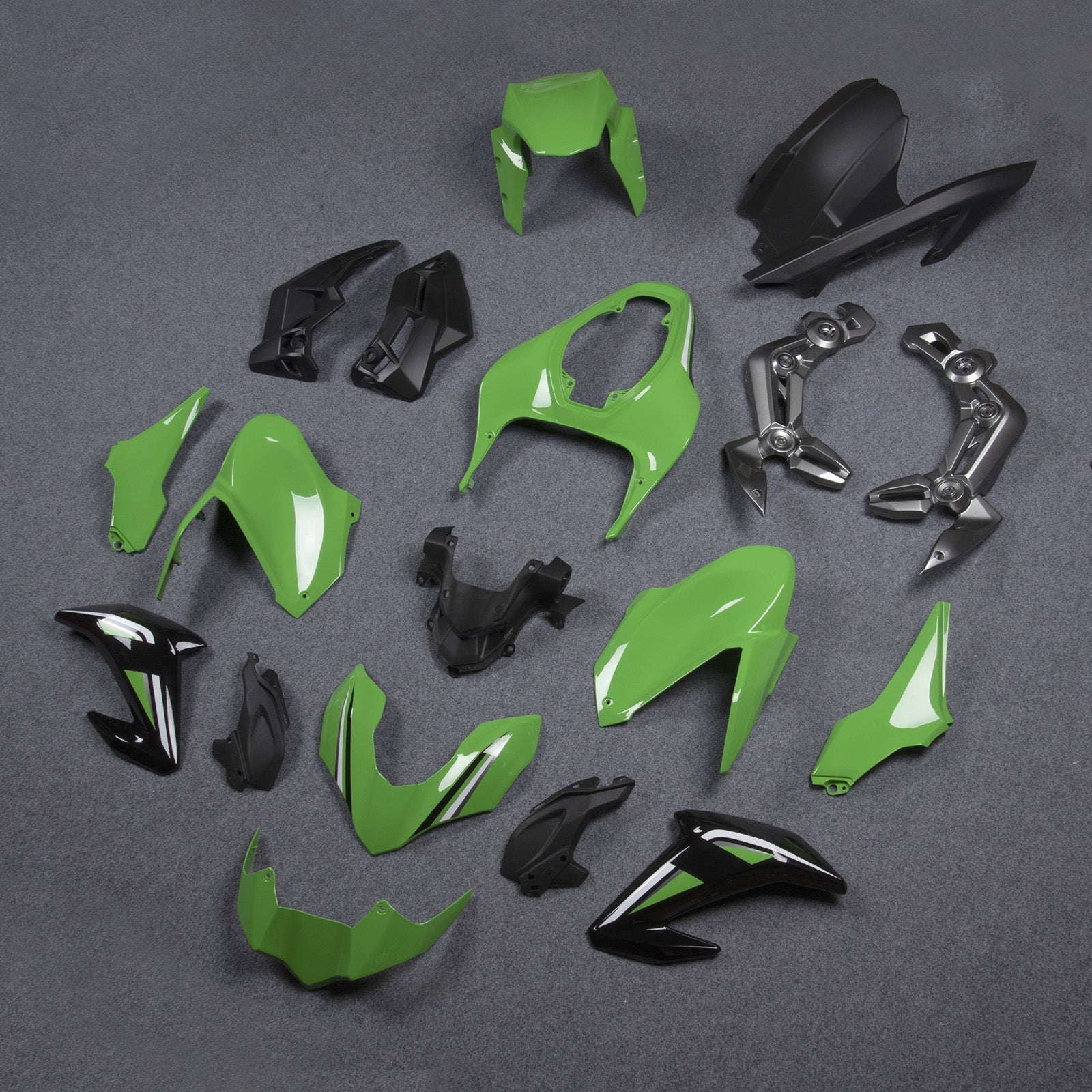 Owiewka Amotopart do Kawasaki Z900 2017-2019 Zielone nadwozie z wtryskiem tworzywa ABS w kolorze zielonym