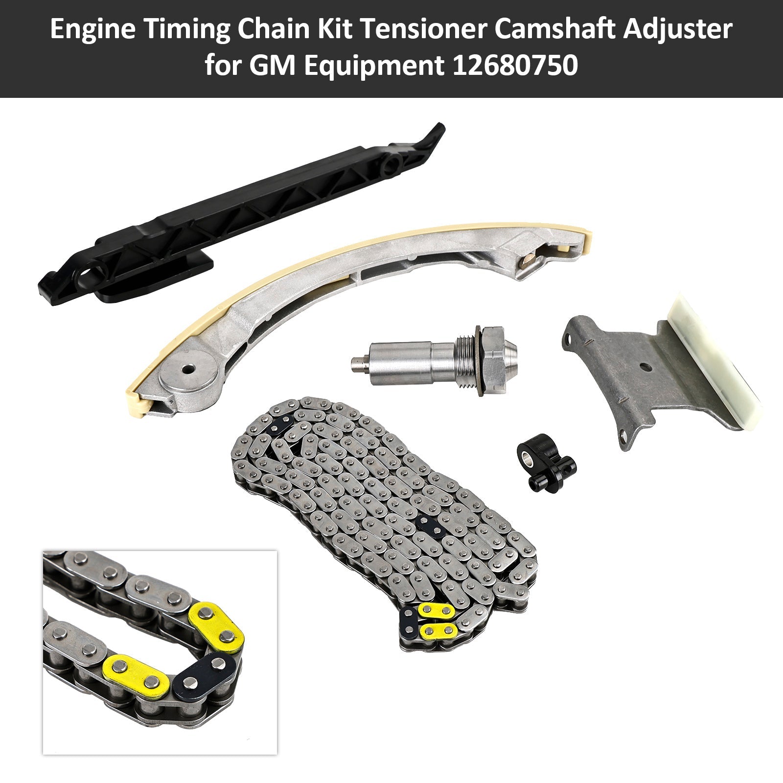 12680750 Kit de cadena de distribución del motor con tensor de árbol de levas para equipos GM