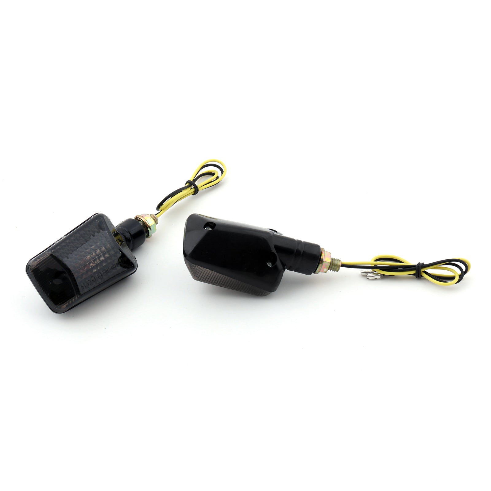 2 x Universal motocicleta señales de giro lámpara indicadores de vástago corto lente genérica