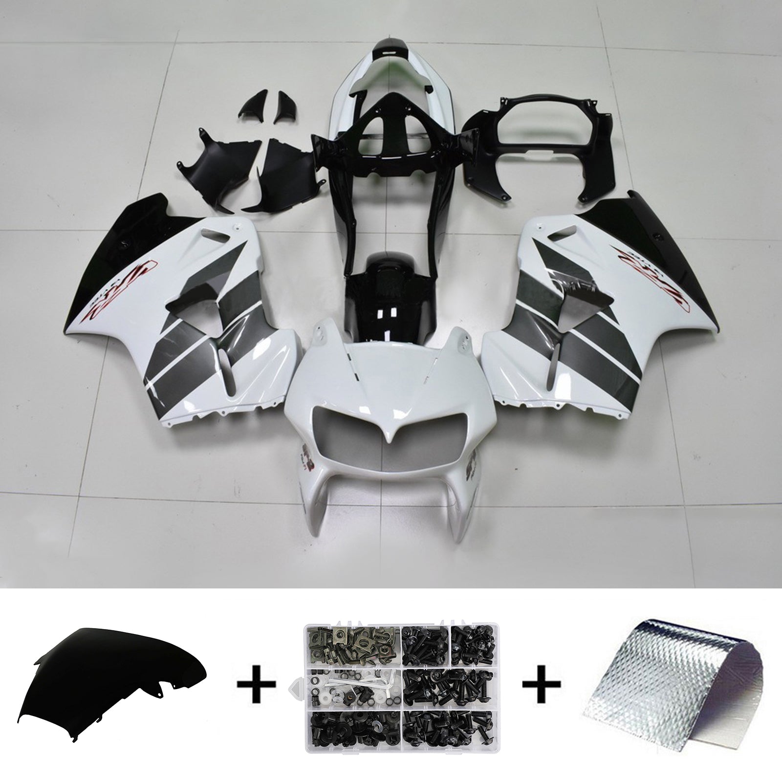 Amotopart Honda VFR800 1998-2001 Kit kvadratni plastični abs