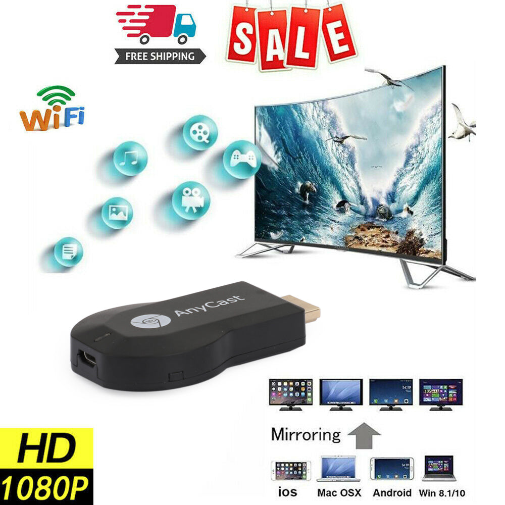Anycast M9+ Air Play HD TV Stick Display WIFI-vastaanotin Dongle Streamer