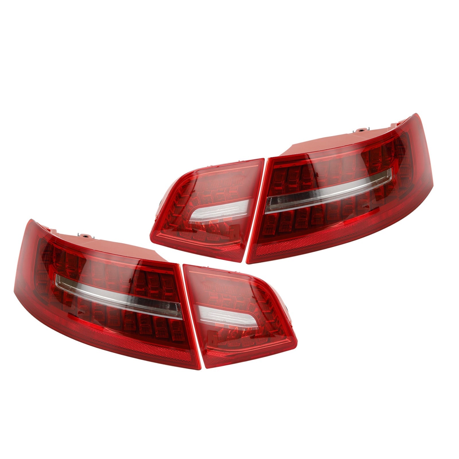 AUDI A6 C6 Sedan 2009-2011 4 szt. Wnętrze + Zewnętrzna lampa tylna LED w bagażniku