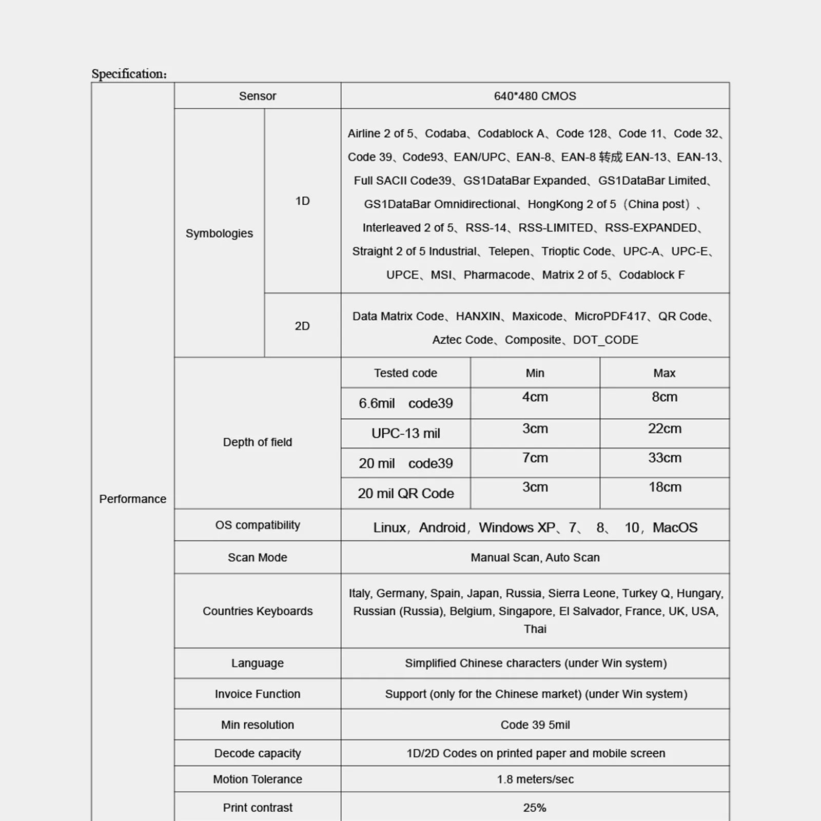 WM930 USB Bezprzewodowy skaner laserowy 2D + 1D Czytnik kodów kreskowych Ręczny pistolet ze stojakiem