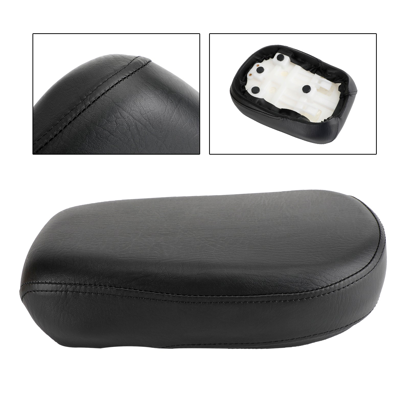 Yamaha V-Star Xvs650 1998-2010 Cojín del asiento del pasajero trasero Pu Beanbag plano