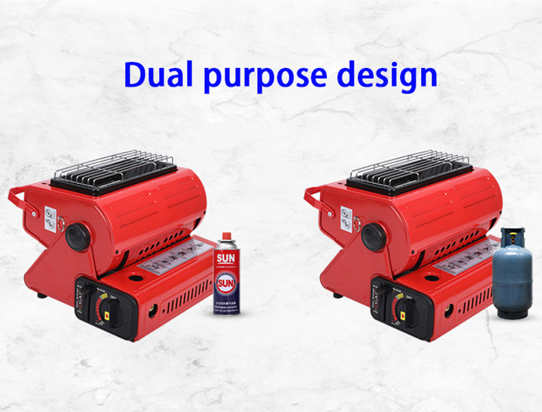 Chauffage d'urgence au butane pour camping en plein air, source de chaleur double cohérente, outils de survie, peut être utilisé pour caravane ou tente