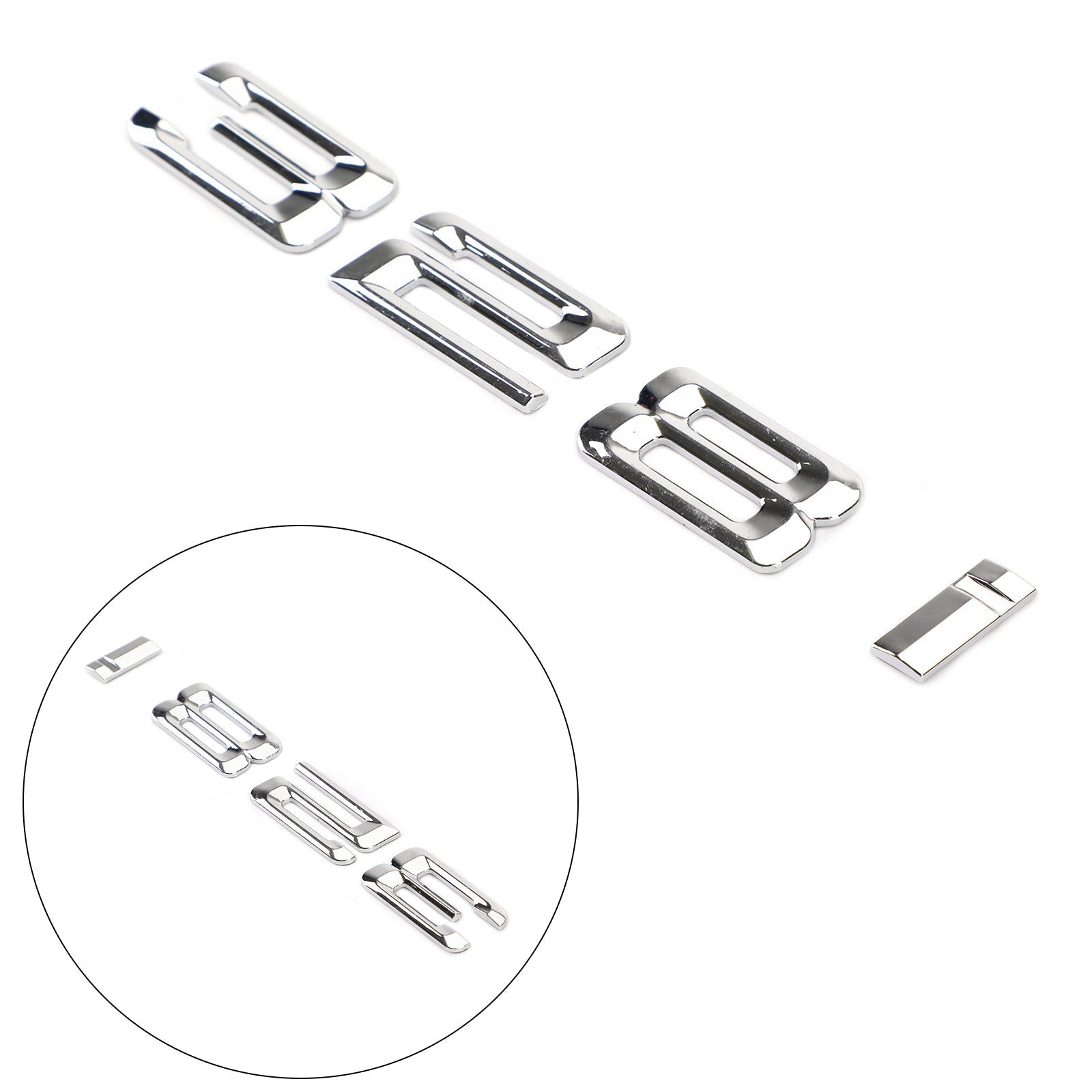 Insigne de plaque signalétique de coffre arrière emblème numéros lettre décalcomanie 328 i Fit 328i Chrome générique