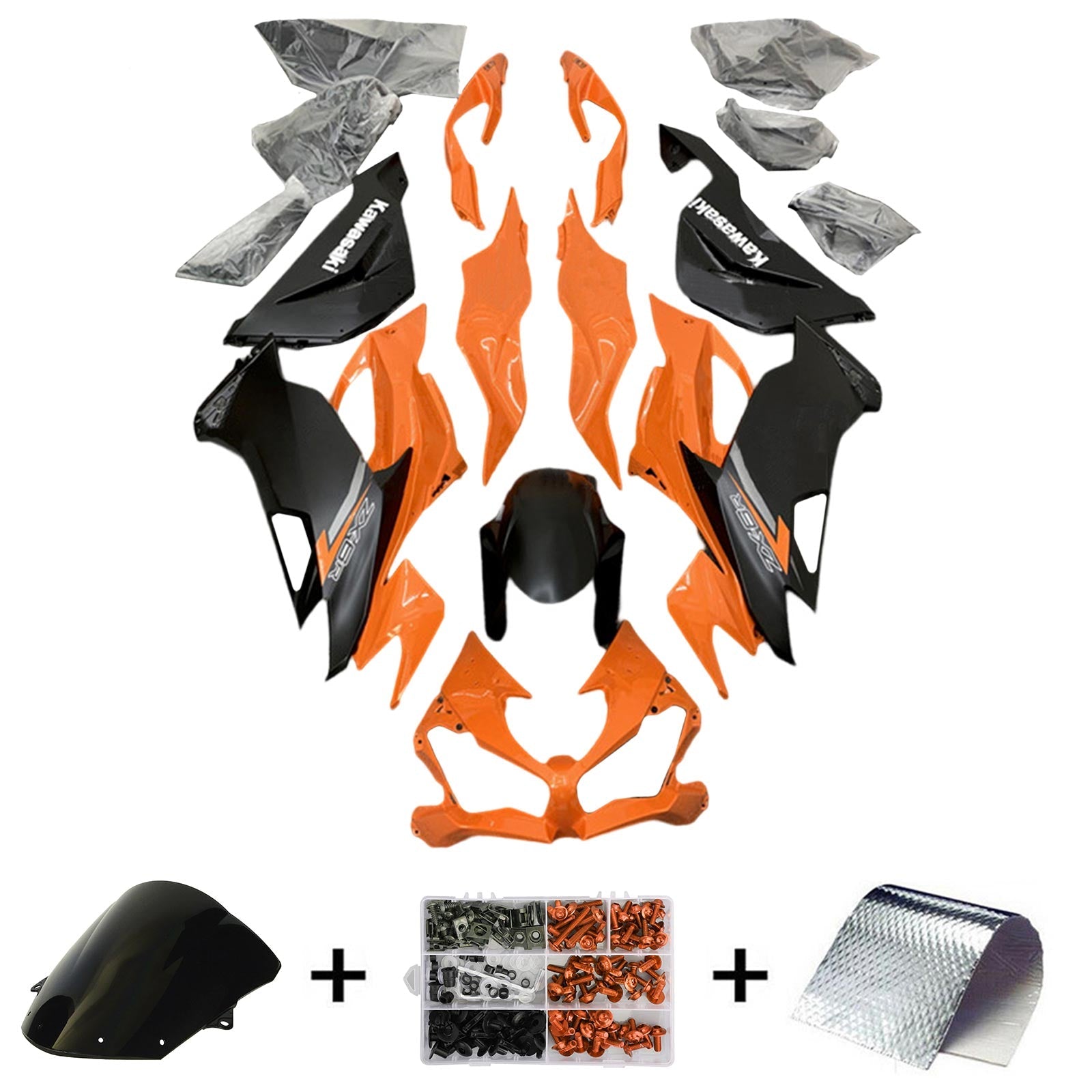 Amotopart Kawasaki ZX6R 2019-2023 ABS kunststof carrosseriekuipset
