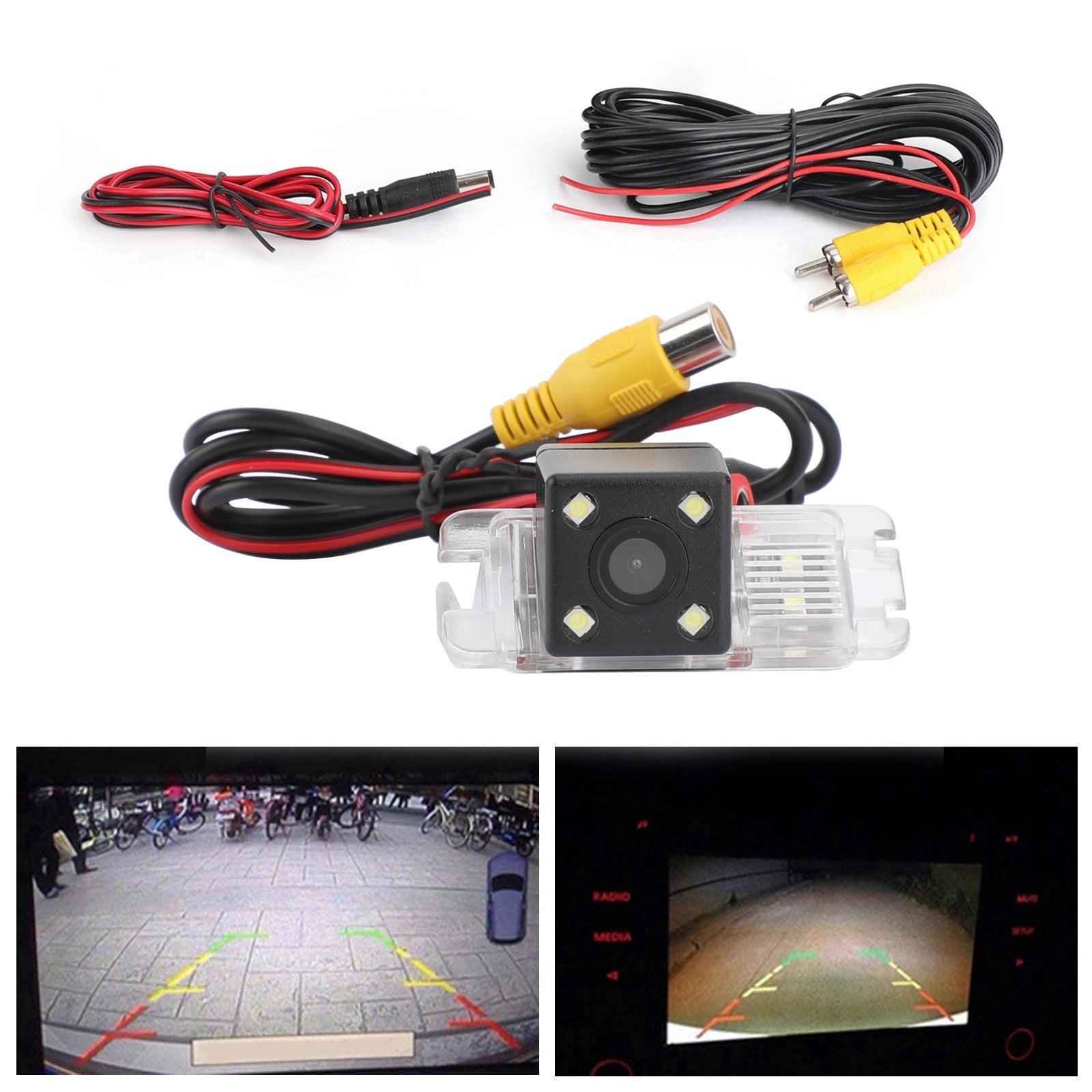 4LED Auto Achteruitrijcamera Geschikt voor FORD MONDEO/FIESTA/FOCUS HATCHBACK/S-Max