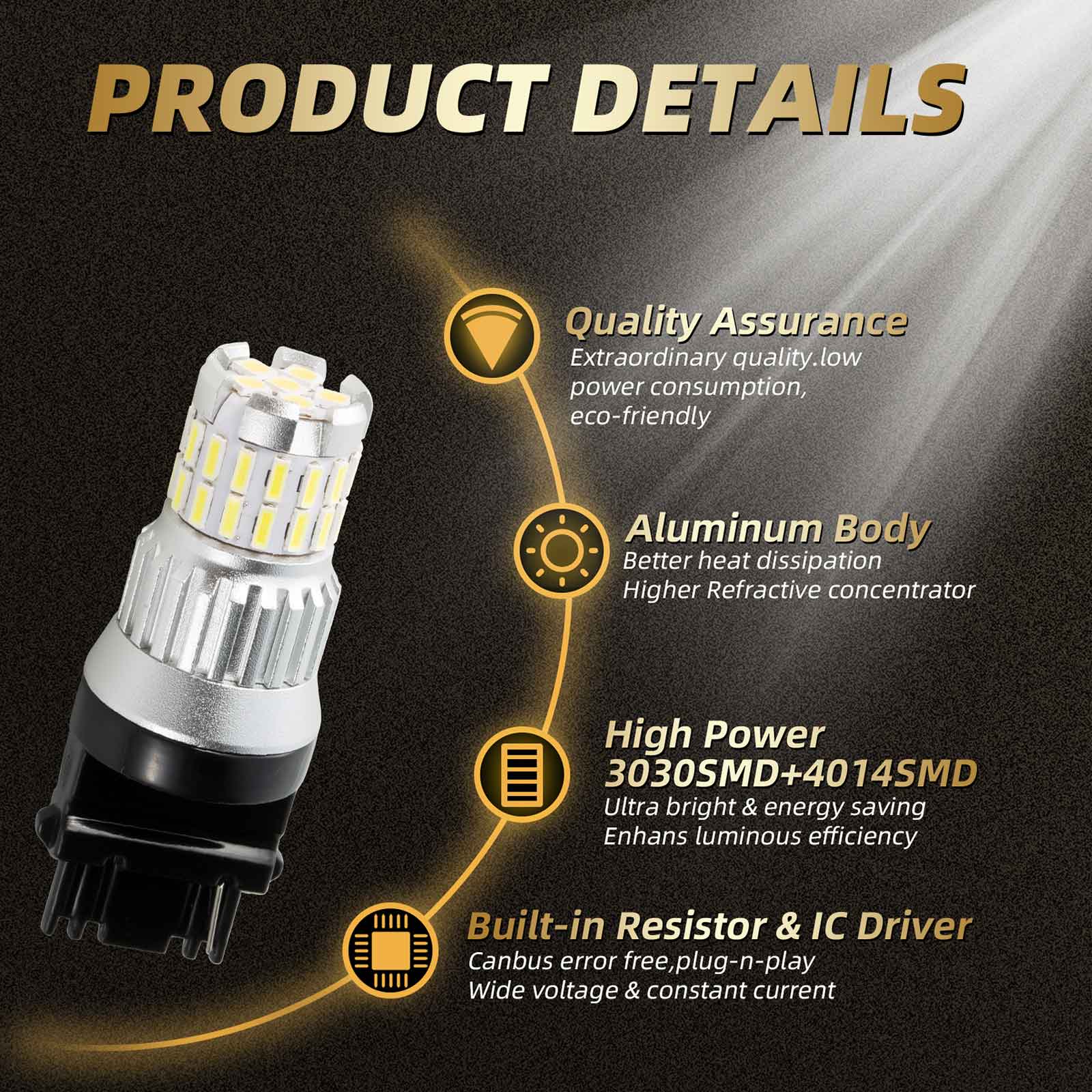 2x 1200lm a LED Canbus LED Diurne LED BIRT Generico bianco