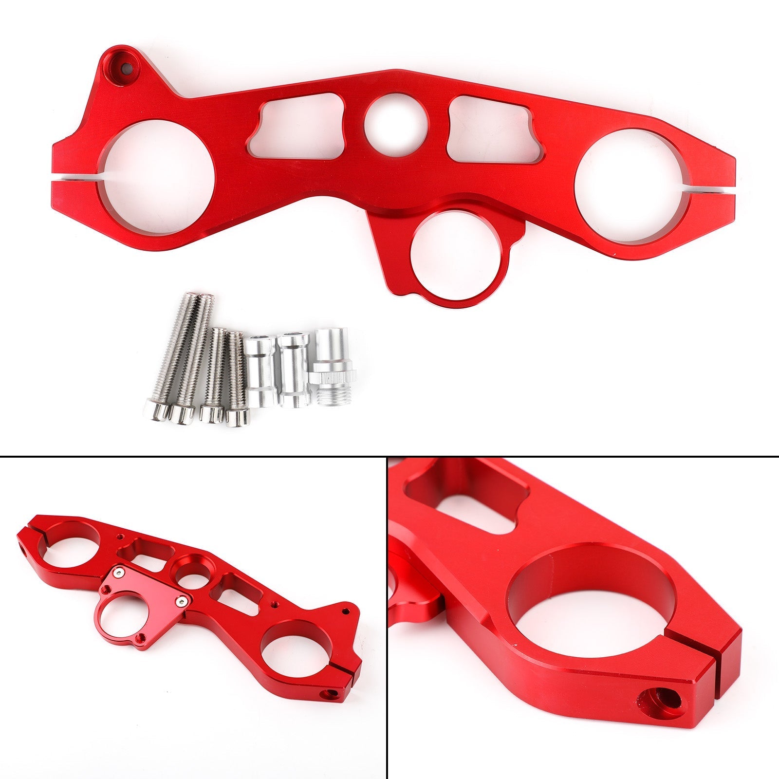 Abbassando la maglietta superiore per la forcella per Kawasaki Ninja ZX6R 09-12 Generico