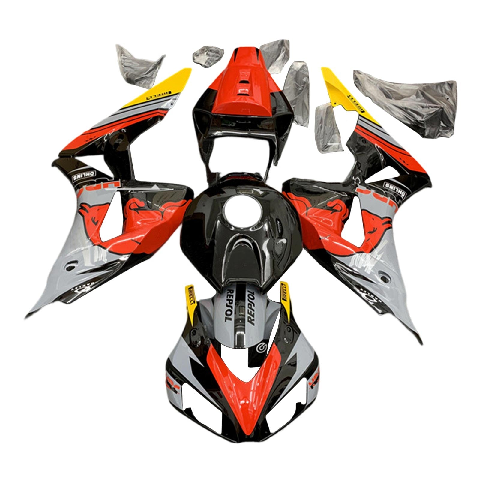 Amotopart Honda CBR1000RR 2006-2007 ABS muovinen korin suojasarja