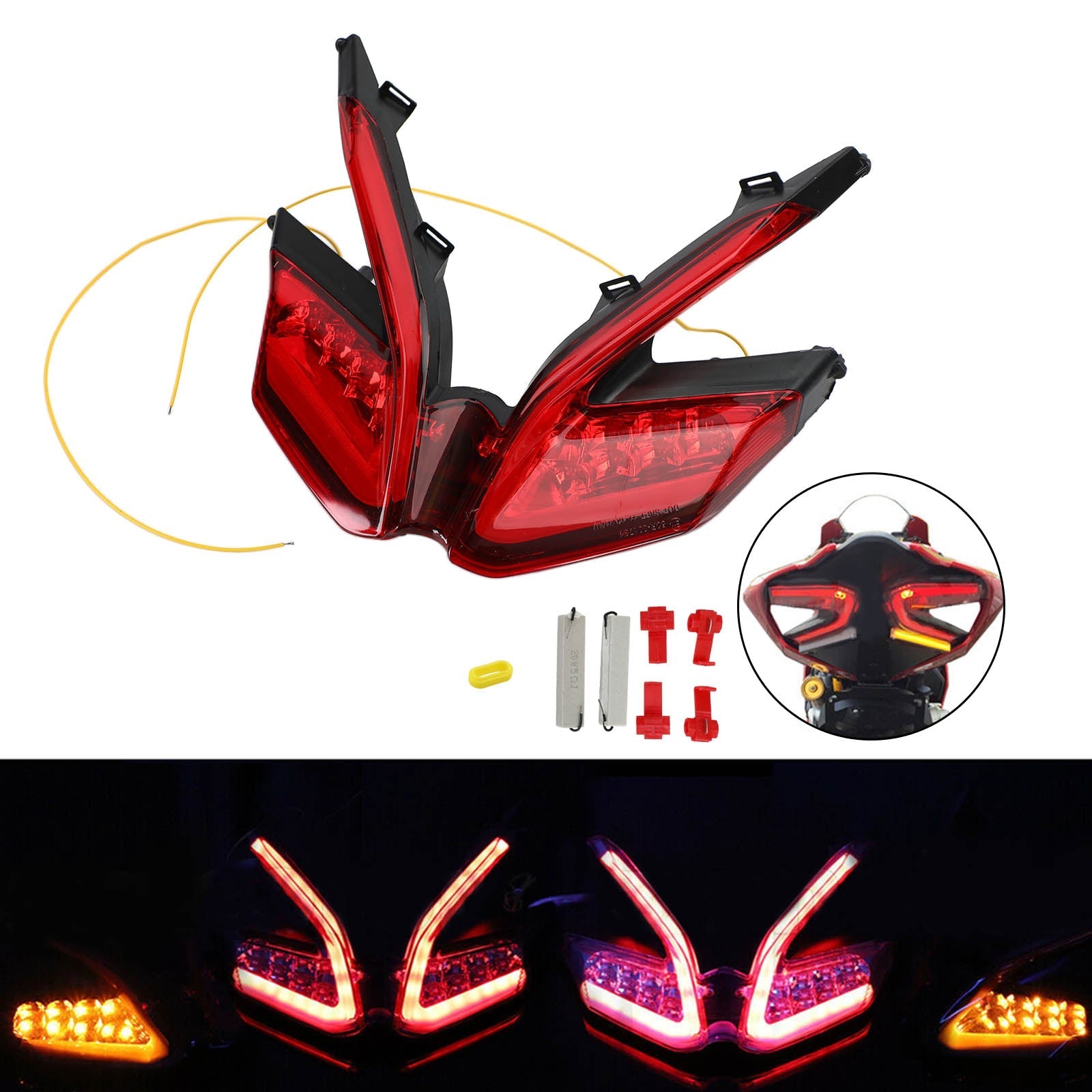 Ducati 959 899 1299 1199 Panigale LED Feu arrière intégré Clignotants