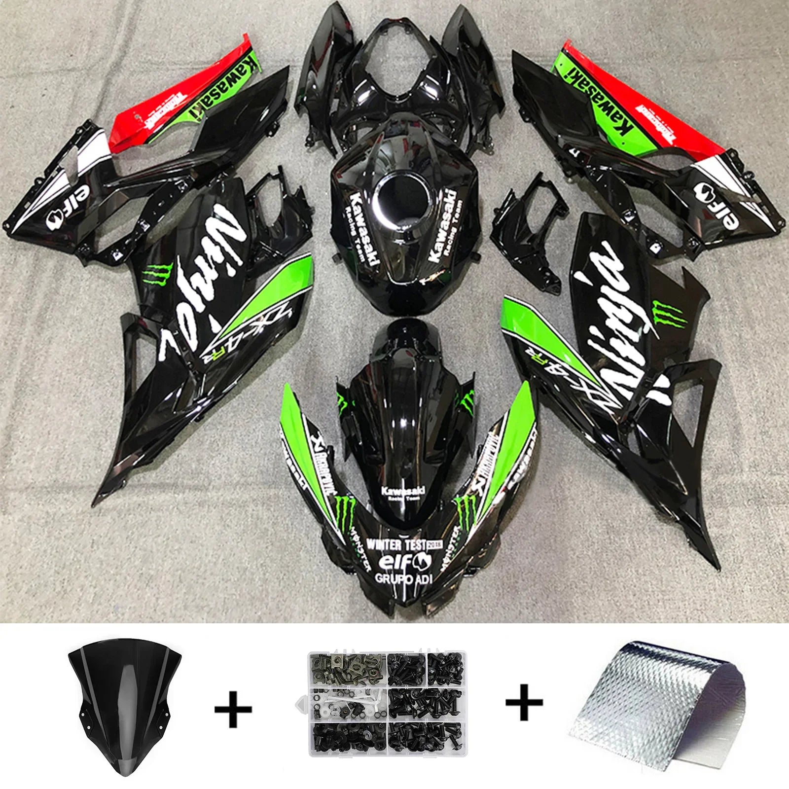 Amotopart Kawasaki EX400/Ninja400 suojasarja 2018-2023